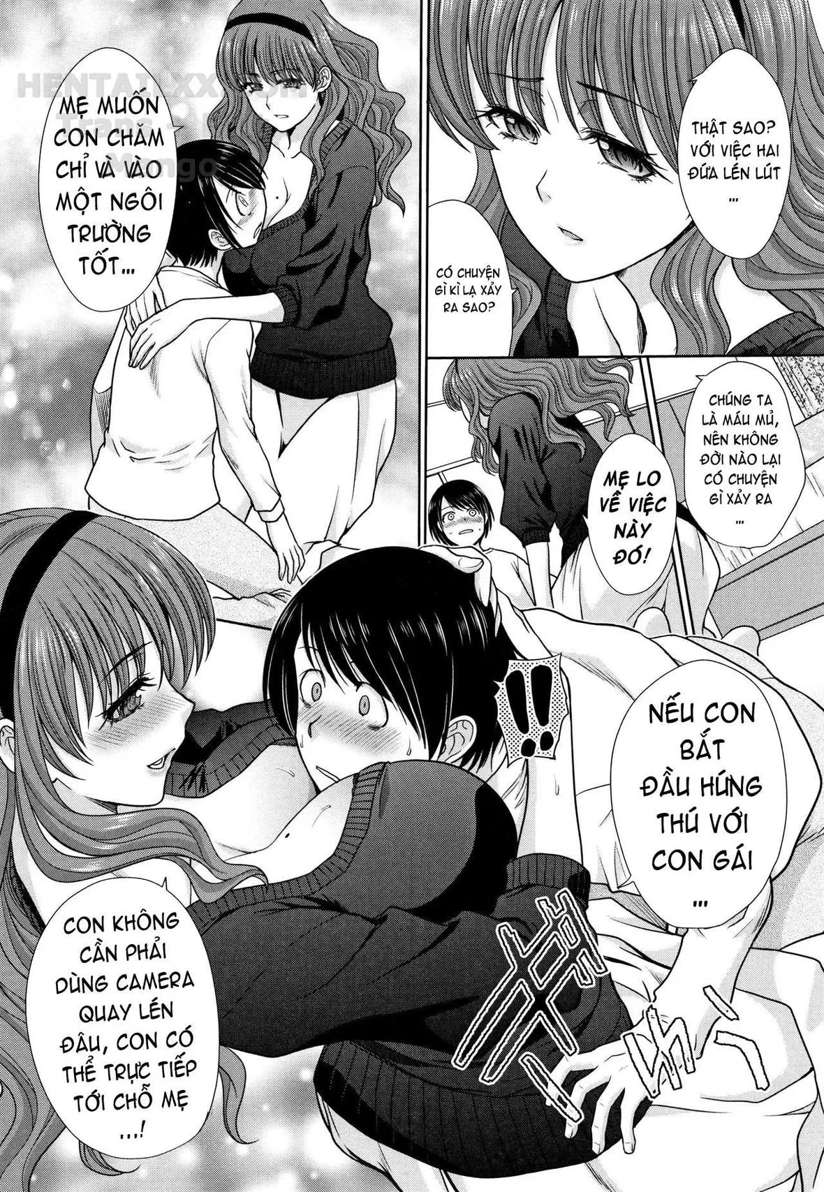 HentaiVN.net - Ảnh 5 - Mother and Younger Sister [Haha to Imouto] - Chap 2