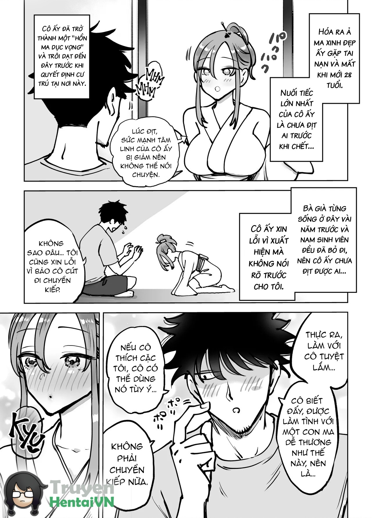 HentaiVN.net - Ảnh 40 - Seiyoku Tsuyo Sugi Naga Chichi Yuurei-chan ni Shinu Sunzen Made Shiboritora Reru Hanashi - Oneshot