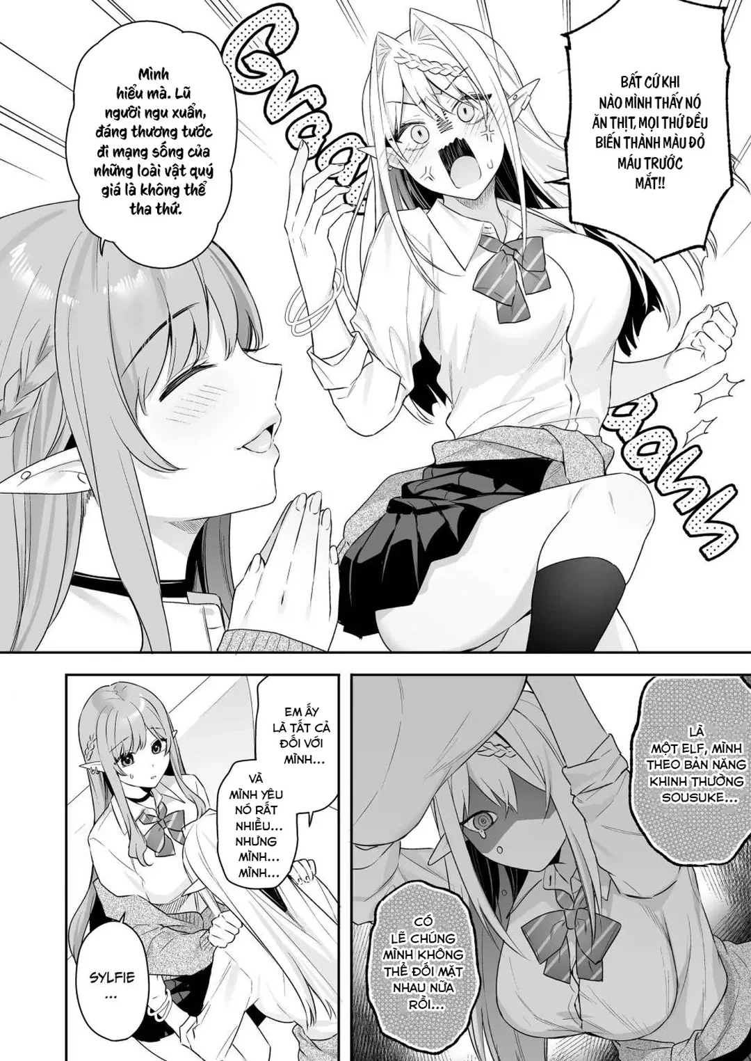 HentaiVN.net - Ảnh 10 - Hai nàng elf thuần chay thèm thịt - Oneshot