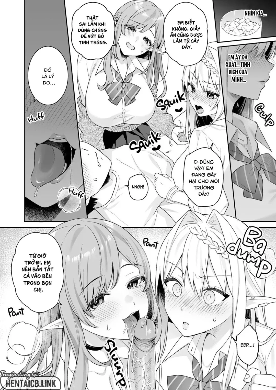HentaiVN.net - Ảnh 18 - Hai nàng elf thuần chay thèm thịt - Oneshot