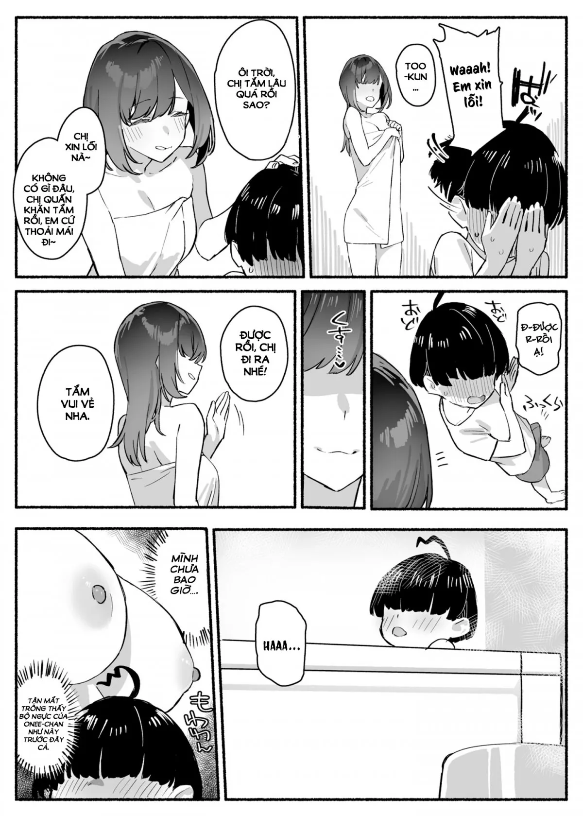 HentaiVN.net - Ảnh 6 - Người chị yêu dấu là của riêng tôi! [ぼくのおねぇちゃん, Boku no Onee-chan, My dear Sister is Mine] - Chap 1: Bố mẹ đi vắng và hành động của chị em ta.