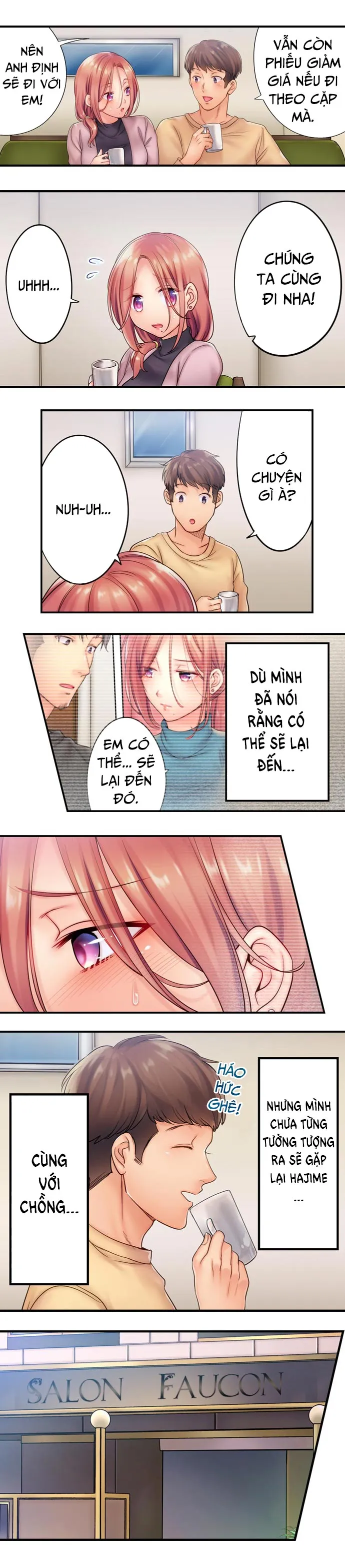 HentaiVN.net - Ảnh 7 - Tôi Không Thể Cưỡng Lại Cách Hắn Mát-xa! [挿入ってる…! 夫の目の前で抗えない寝取りエステ; Haitteru...! Otto no Me no Mae de Aragaenai Netori Esthe; I Can’t Resist His Massage! Cheating in Front of My Husband’s Eyes] - Chap 19.