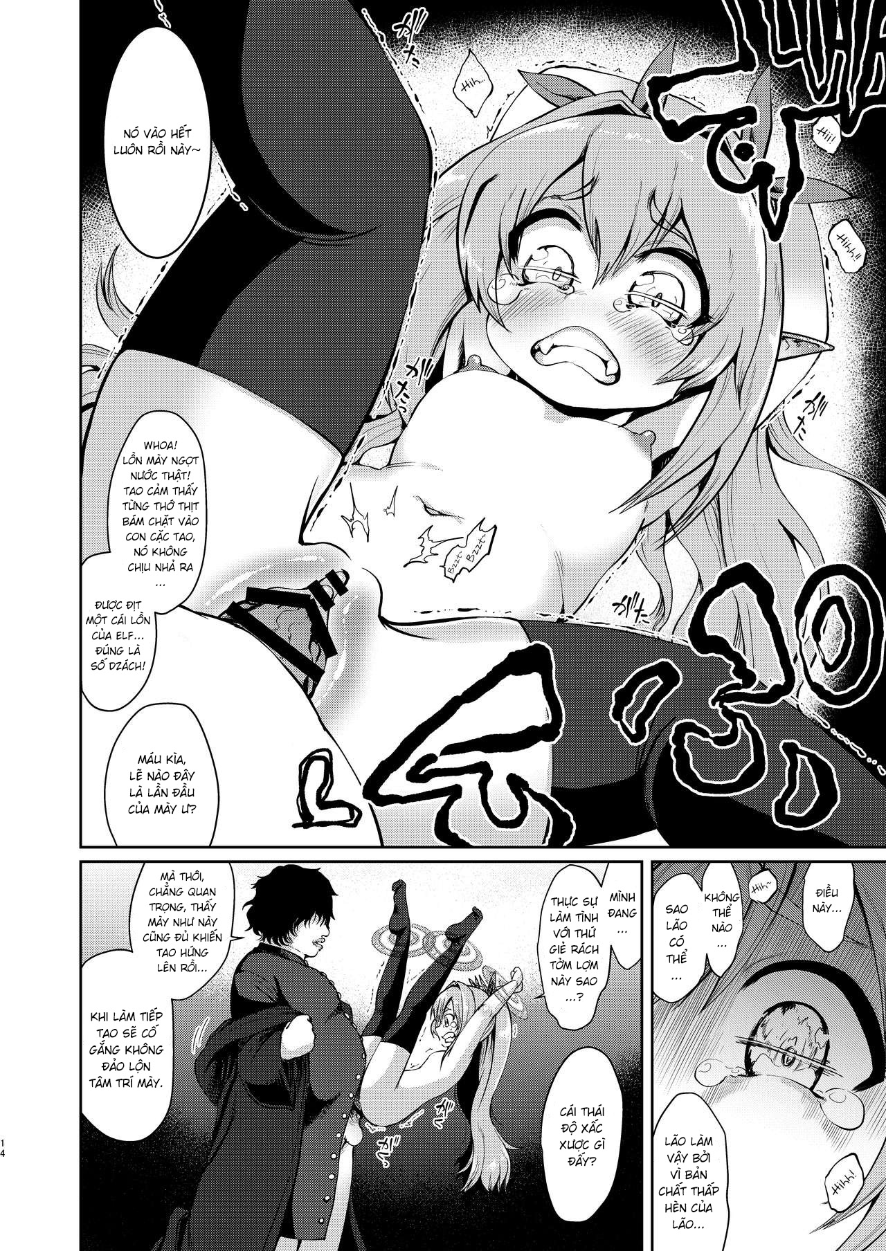 HentaiVN.net - Ảnh 15 - Mindbreak con phò ELF bằng ma thuật [Mesugaki Elf Mahou Choukyou | Breaking a Bratty Elf with Magic] - Oneshot