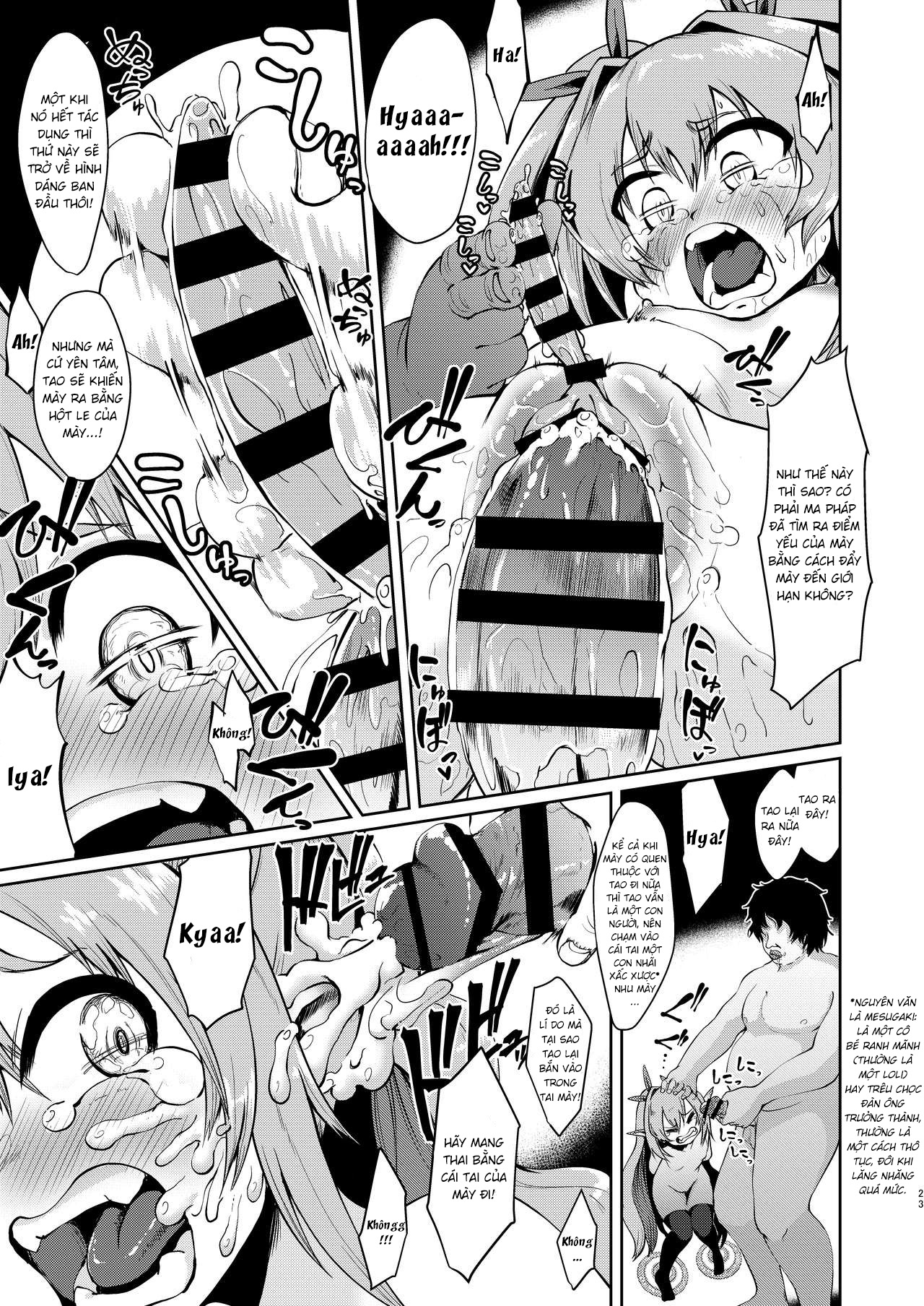 HentaiVN.net - Ảnh 24 - Mindbreak con phò ELF bằng ma thuật [Mesugaki Elf Mahou Choukyou | Breaking a Bratty Elf with Magic] - Oneshot