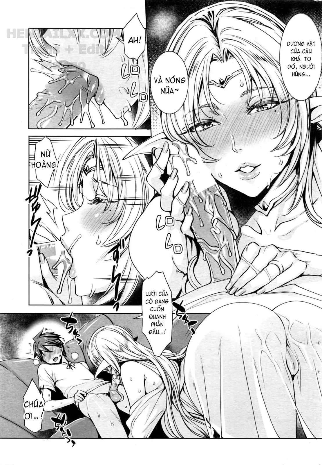 HentaiVN.net - Ảnh 8 - Please Cum Lots ♪ Lord Hero ♥ [Ippai Itte ne, Yuusha-sama] - Chap 4
