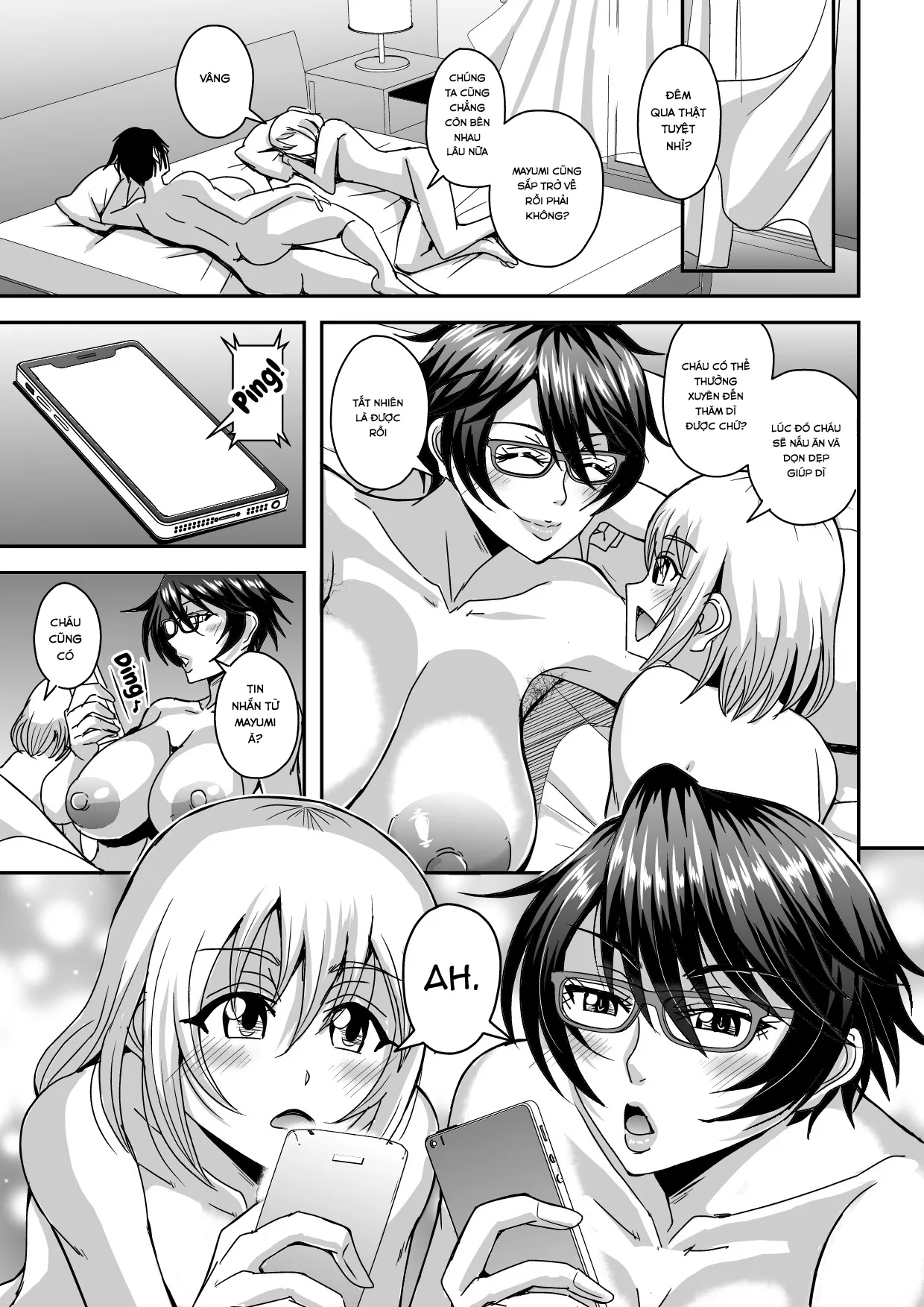 HentaiVN.net - Ảnh 53 - Arofour Dokushin BariCare Oba-san ga Yuujin no Musuko demo aru Toshishita Danshi to no Kankei ni Hamaru Hanashi - Chap 1