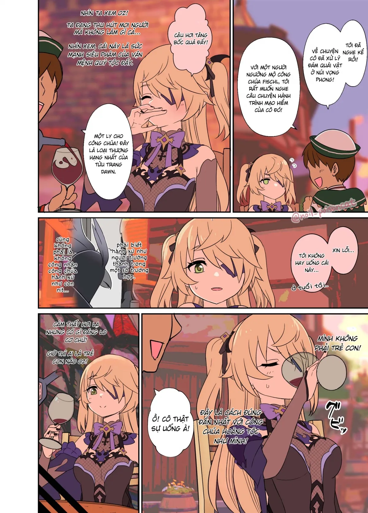 HentaiVN.net - Ảnh 6 - Câu chuyện về Fischl say xỉn làm chuyện xấu [Deisui Shita Fischl ni Warui Koto o Suru Hanashi] - Chạy đâu con sâu