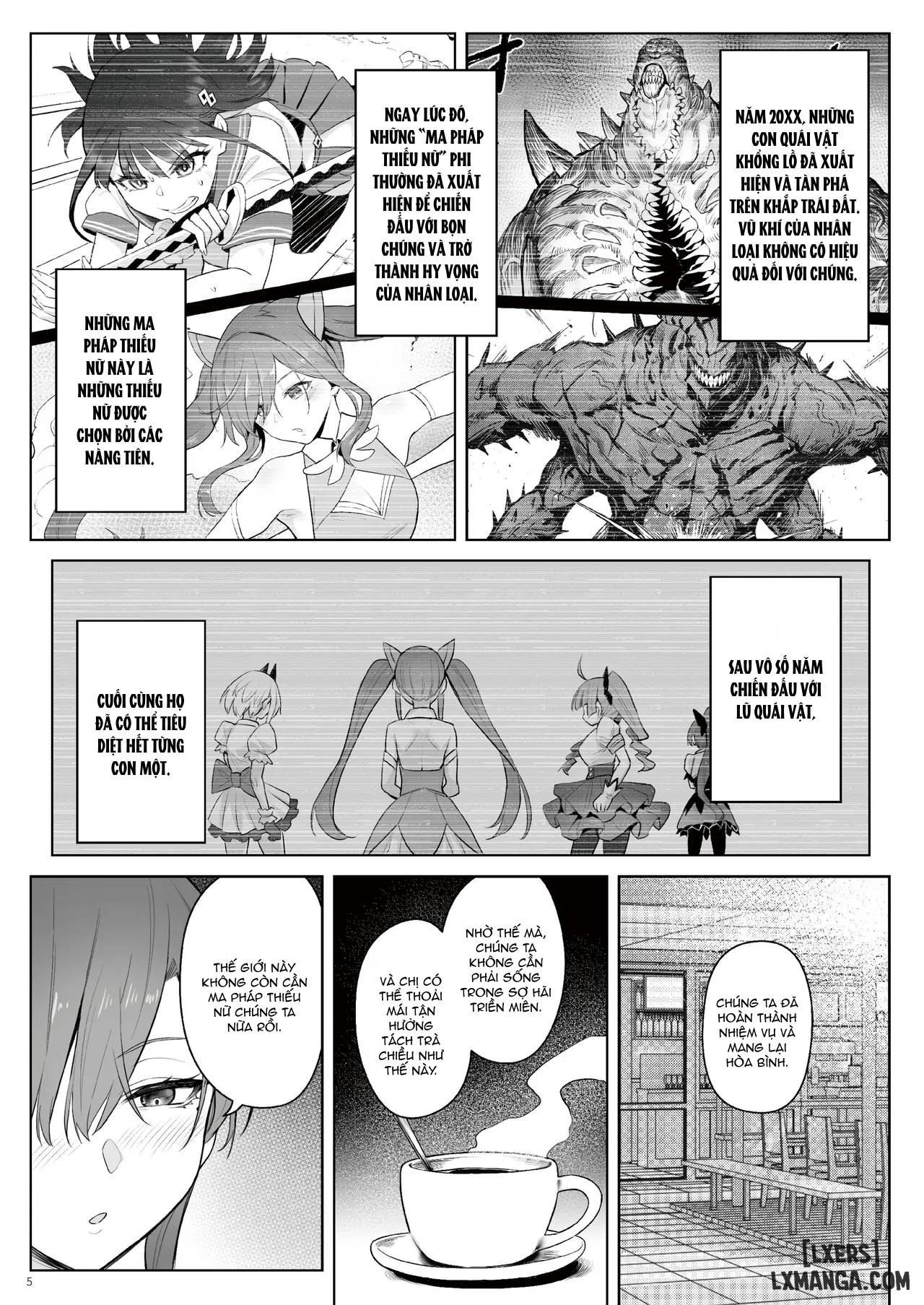 HentaiVN.net - Ảnh 5 - Moto Mahou Shoujo no Shigoto Hanashi Ao Zenjitsutan - Oneshot.