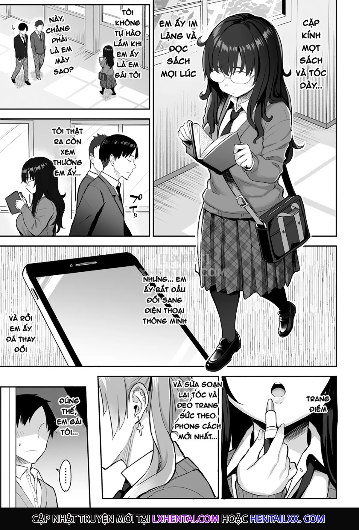 HentaiVN.net - Ảnh 8 - Moto InCha no Kyonyuu Yariman Imouto ga Erosugite, Onii-chan wa Mou...!! [I Can't Handle My Former Bookworm Little Sister Now That She's A Slut! ~A Whore Is Born~] - Chap 1