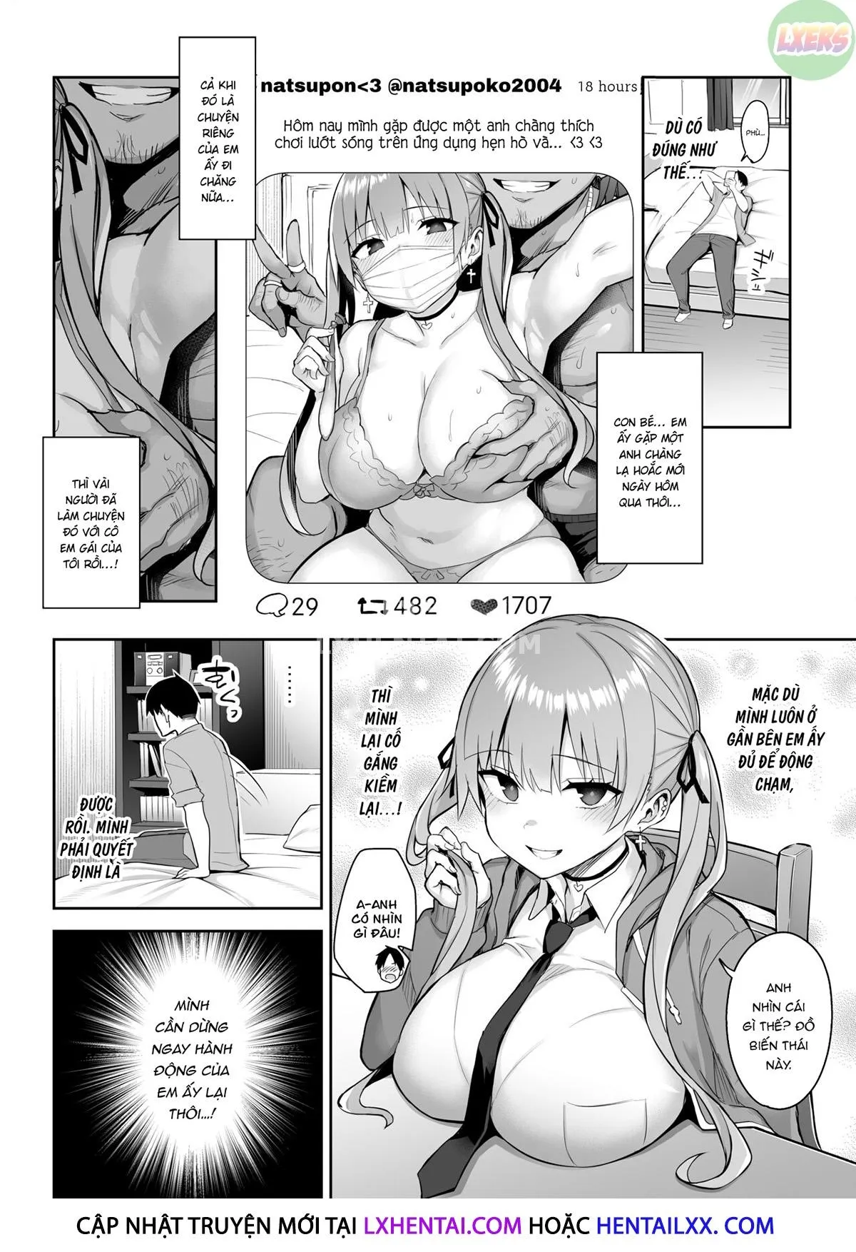 HentaiVN.net - Ảnh 11 - Moto InCha no Kyonyuu Yariman Imouto ga Erosugite, Onii-chan wa Mou...!! [I Can't Handle My Former Bookworm Little Sister Now That She's A Slut! ~A Whore Is Born~] - Chap 2