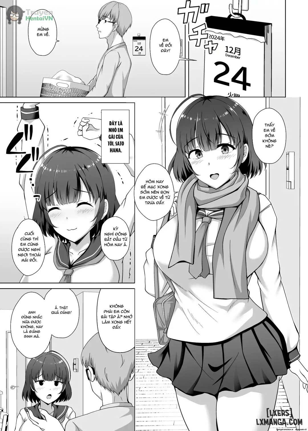 HentaiVN.net - Ảnh 4 - Imouto ga Asagaeri shita Christmas ~Teshio ni Kaketa Imouto wa Yarichin Kareshi ni Sei no Roku Jikan Kotteri Dakareteita - Oneshot
