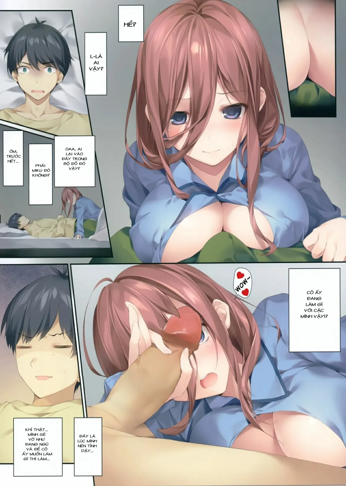 HentaiVN.net - Ảnh 5 - Nàng Miku Chủ Động (Gotoubun no Hanayome) [Miku ga Kisei Jijitsu o Tsukuru Hon (Kari); A Book that "Fictitiously" Makes Miku a Pre-Established Fact; 三玖が既成事実を作る本(仮) (五等分の花嫁)] - Oneshot
