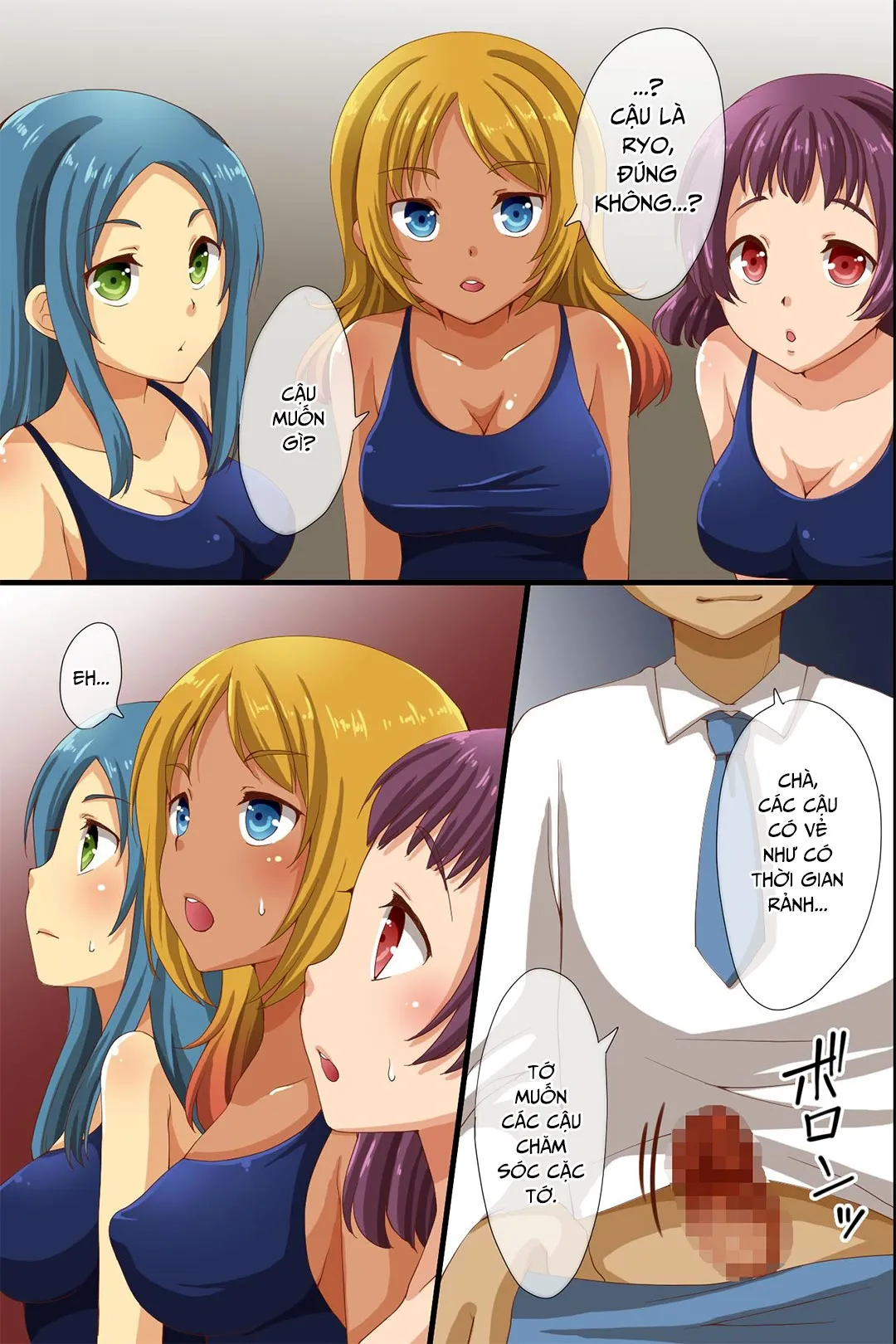 HentaiVN.net - Ảnh 3 - Thống trị cả ngôi trường - Mọi người đều bị thôi miên [Dominance over the whole school - Everyone in this school is hypnotized!; Saimin de Shihai Sareta Gakuen ~ Gakkou Zenin ga Saimin Zumi dakara Yaritai Houdai Zen] - Chap 2C