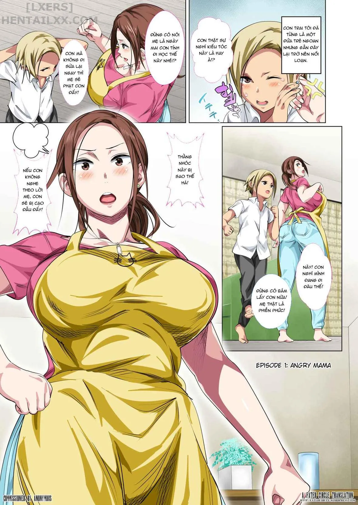 HentaiVN.net - Ảnh 4 - Rehabilitation of Delinquent Son by Short-tempered Mother’s Sweet Lovemaking [Okorinbo Mama no Amayakashi Sex de Furyou Musuko ga Kousei Shita Hanashi] - Chap 1