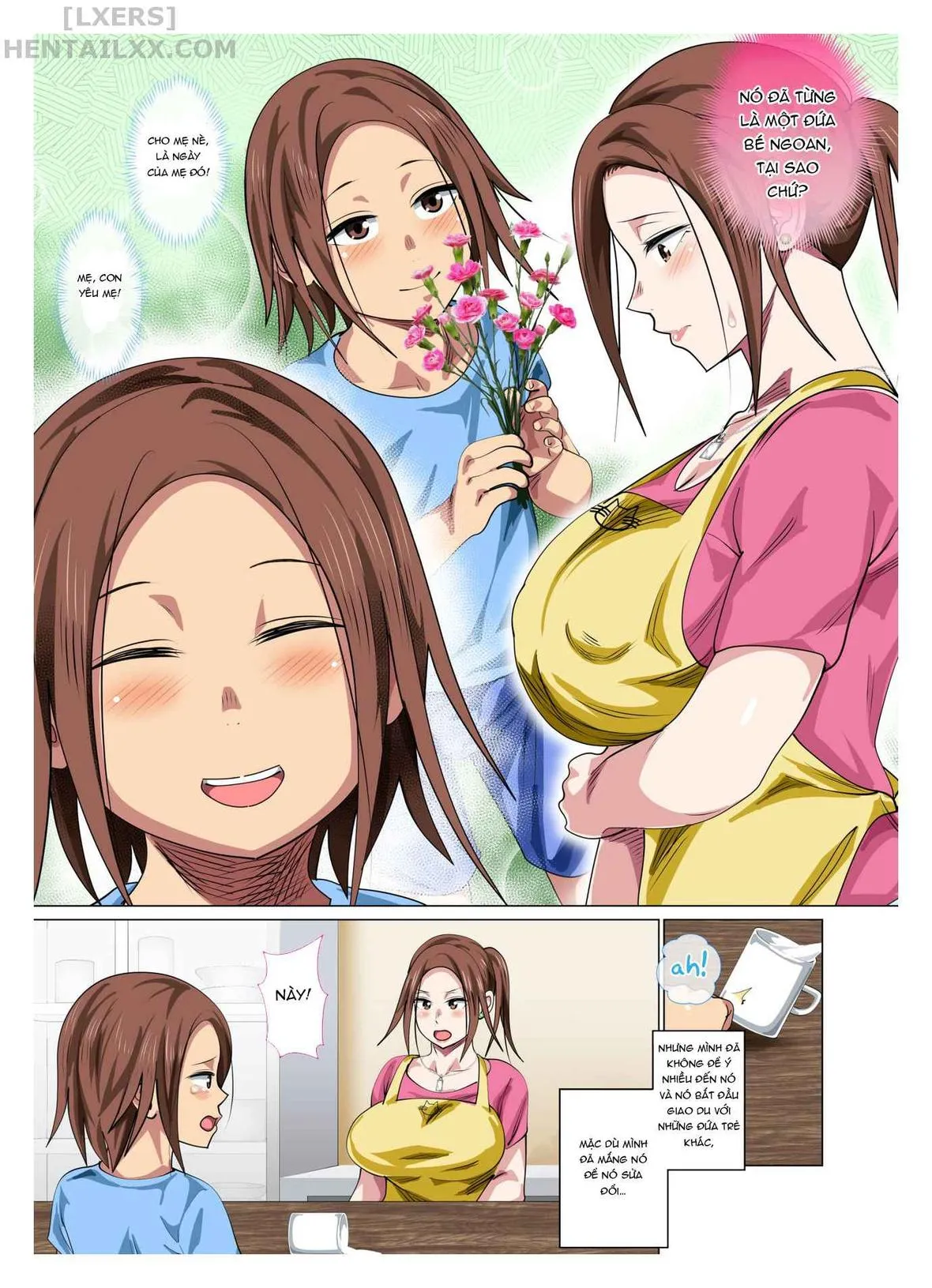 HentaiVN.net - Ảnh 5 - Rehabilitation of Delinquent Son by Short-tempered Mother’s Sweet Lovemaking [Okorinbo Mama no Amayakashi Sex de Furyou Musuko ga Kousei Shita Hanashi] - Chap 1