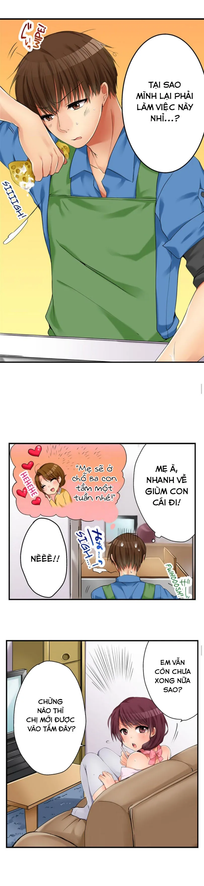 HentaiVN.net - Ảnh 7 - Chuyện Tình Giữa Tôi Và Cô Chị Không Cùng Huyết Thống! [I Did Naughty Things With My (Drunk) Sister] - Chap 4: Tắm Tiên Cùng Chị! (1)