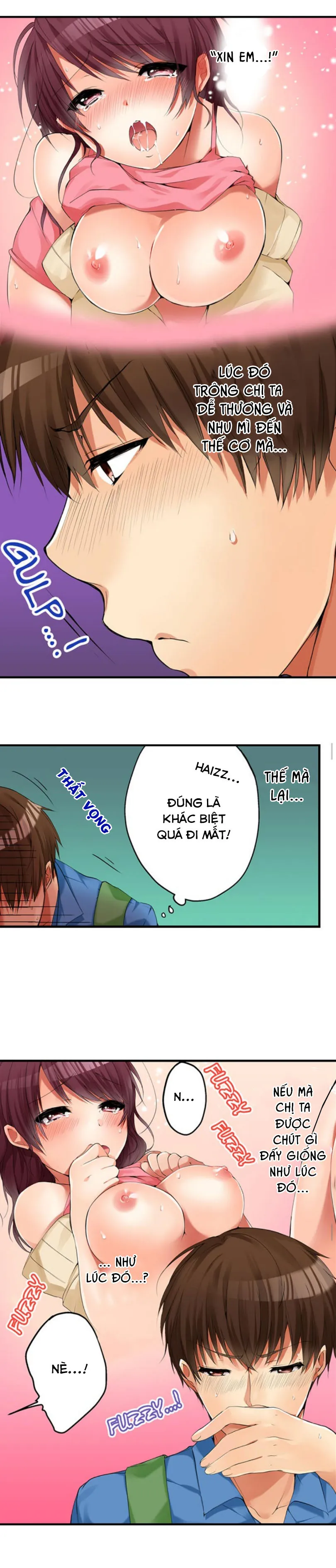 HentaiVN.net - Ảnh 9 - Chuyện Tình Giữa Tôi Và Cô Chị Không Cùng Huyết Thống! [I Did Naughty Things With My (Drunk) Sister] - Chap 4: Tắm Tiên Cùng Chị! (1)