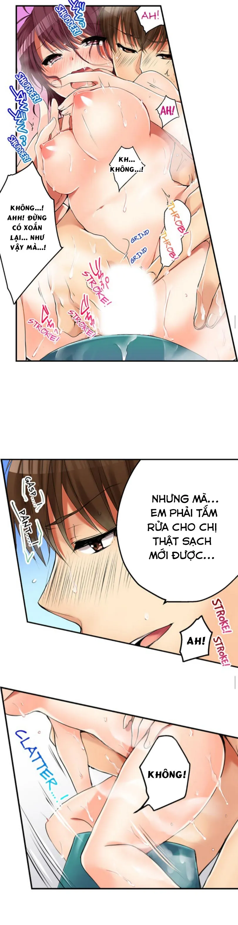 HentaiVN.net - Ảnh 12 - Chuyện Tình Giữa Tôi Và Cô Chị Không Cùng Huyết Thống! [I Did Naughty Things With My (Drunk) Sister] - Chap 5: Tắm Tiên Cùng Chị! (2)