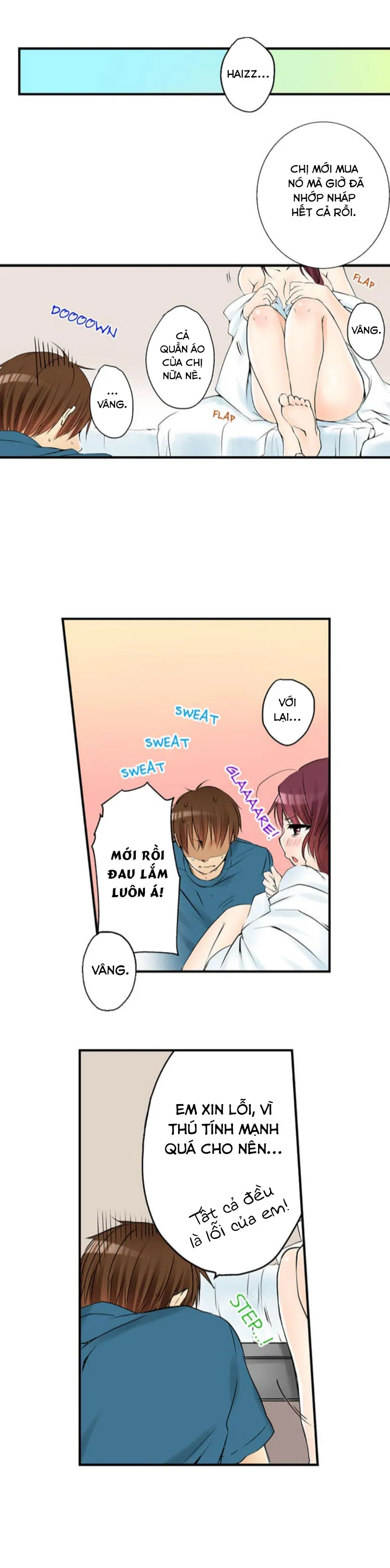 HentaiVN.net - Ảnh 12 - Chuyện Tình Giữa Tôi Và Cô Chị Không Cùng Huyết Thống! [I Did Naughty Things With My (Drunk) Sister] - Chap 9: Hai Chị Em Cùng Mất Zin!