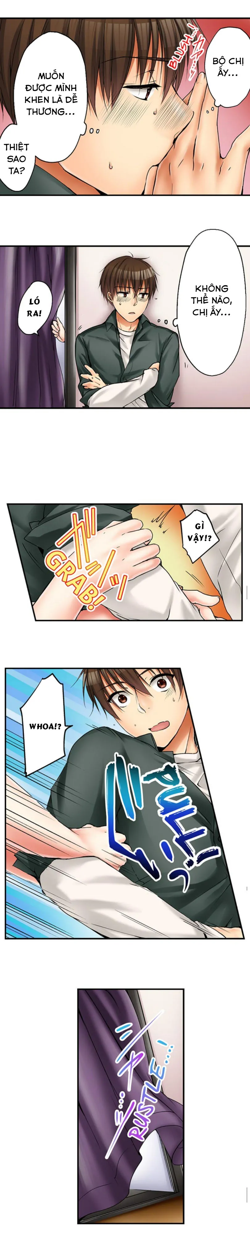HentaiVN.net - Ảnh 9 - Chuyện Tình Giữa Tôi Và Cô Chị Không Cùng Huyết Thống! [I Did Naughty Things With My (Drunk) Sister] - Chap 11: Trong Phòng Thay Đồ! (1)