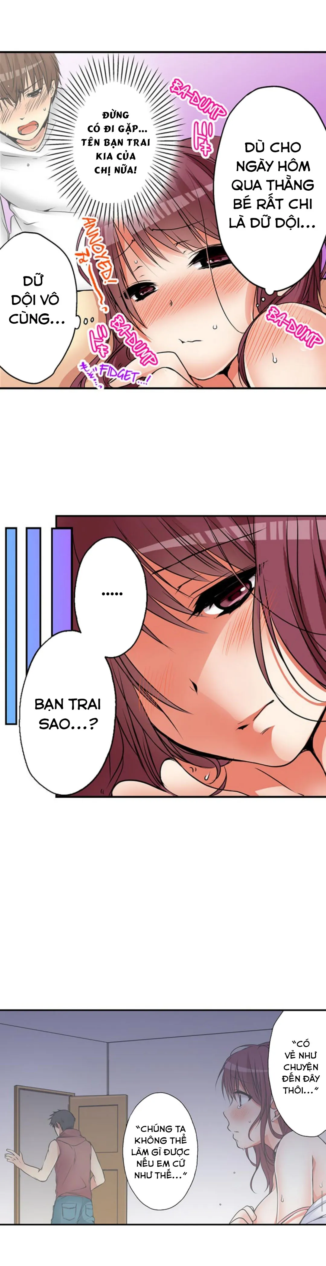 HentaiVN.net - Ảnh 11 - Chuyện Tình Giữa Tôi Và Cô Chị Không Cùng Huyết Thống! [I Did Naughty Things With My (Drunk) Sister] - Chap 18: Em Trai Ngốc!