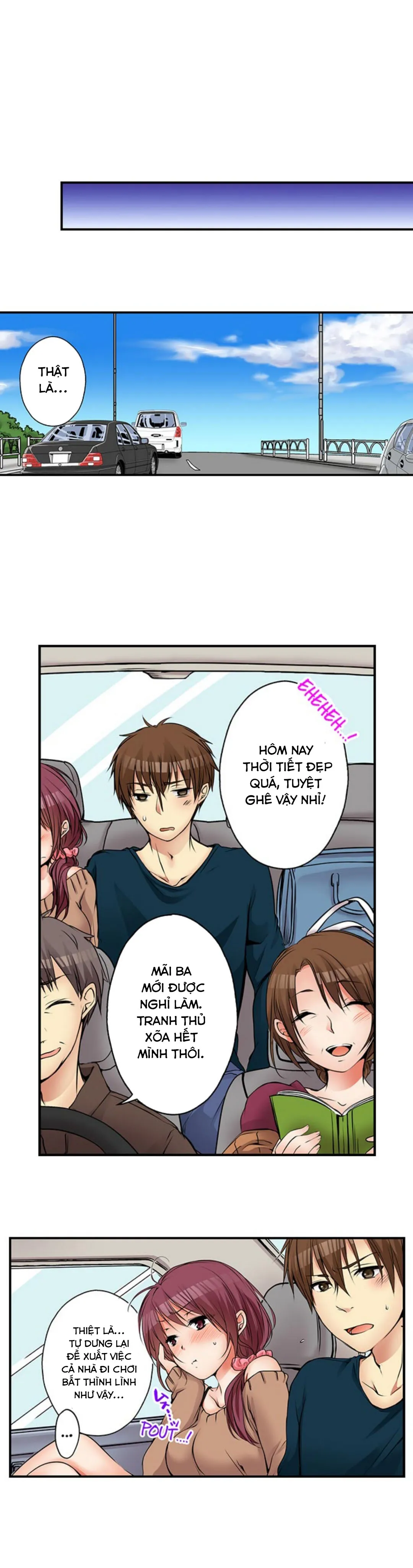 HentaiVN.net - Ảnh 8 - Chuyện Tình Giữa Tôi Và Cô Chị Không Cùng Huyết Thống! [I Did Naughty Things With My (Drunk) Sister] - Chap 19: Cả Nhà Cùng Đi Suối Nước Nóng