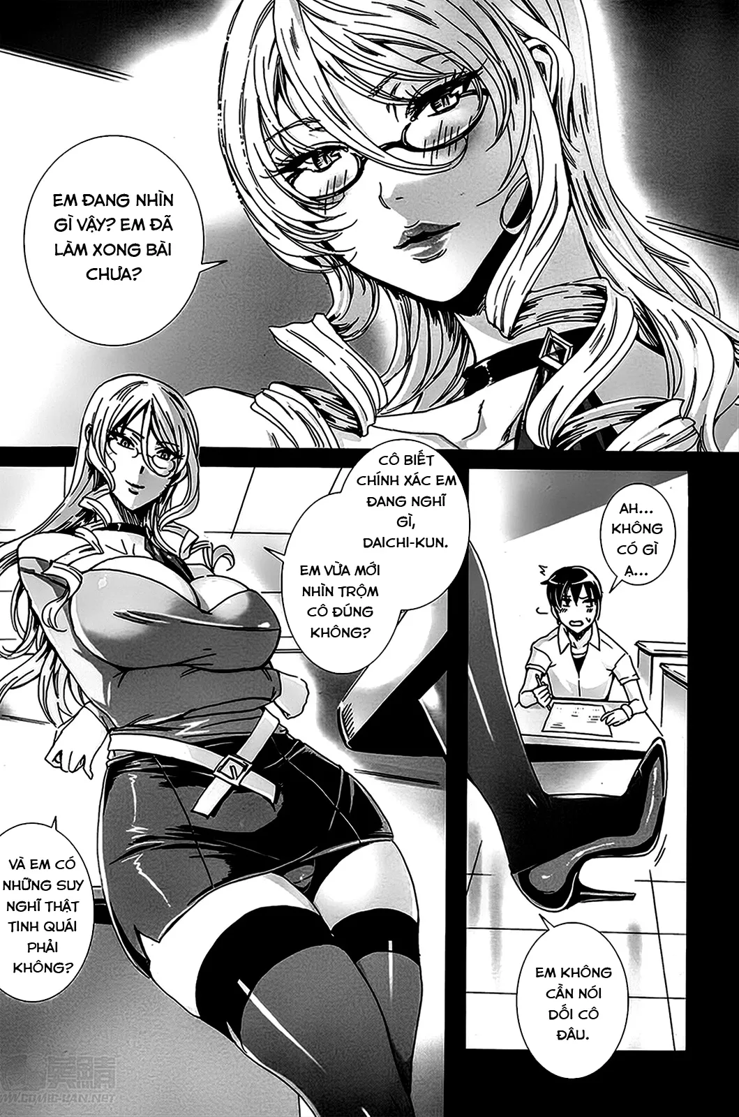 HentaiVN.net - Ảnh 4 - Sensei no Himitsu Jugyou [Kyuuketsu Jokyoushi No Kenzoku Seikatsu ~ Lesson With Vampire ~; Sensei's Secret Lesson] - Chap 1: Giờ học thêm.