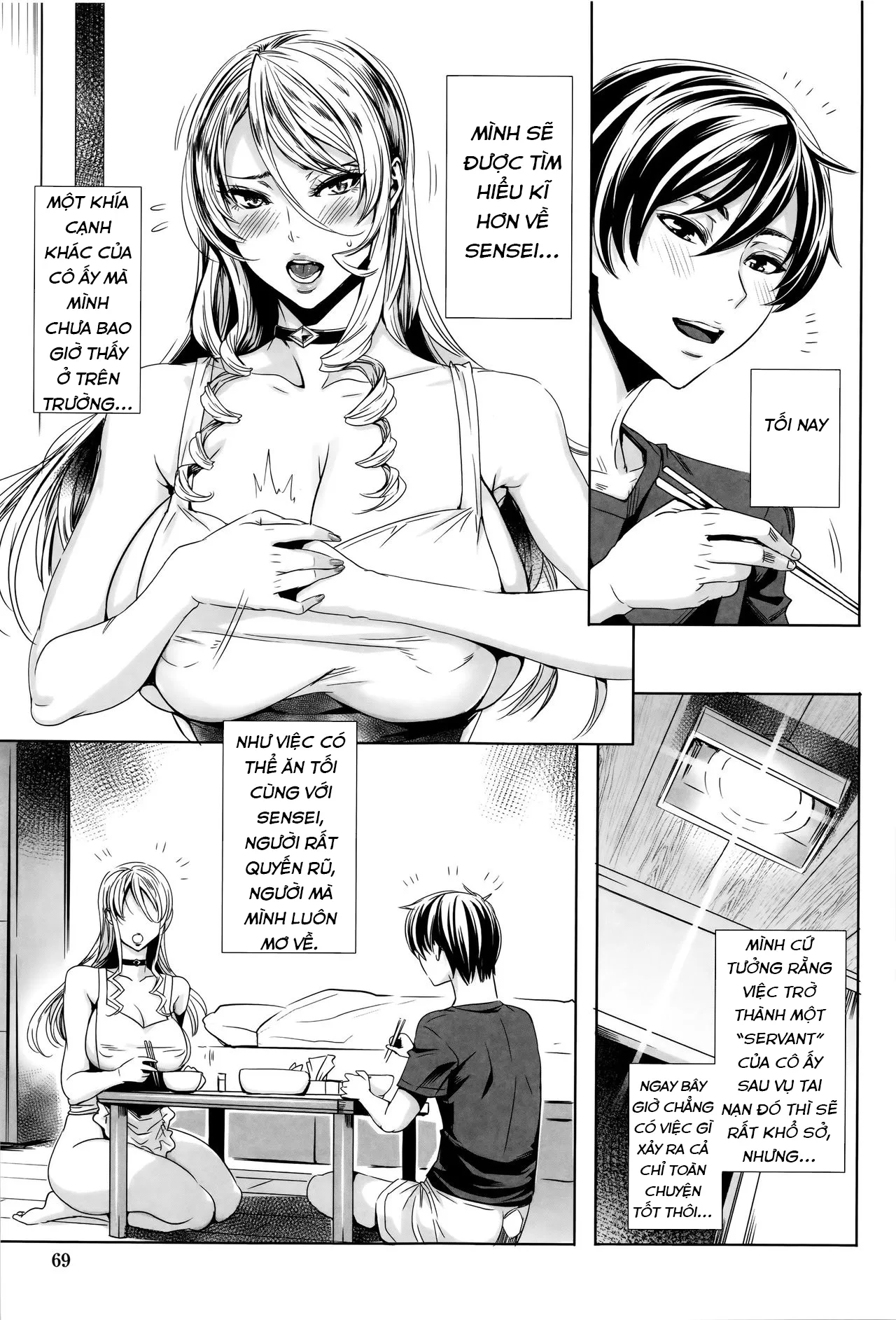HentaiVN.net - Ảnh 22 - Sensei no Himitsu Jugyou [Kyuuketsu Jokyoushi No Kenzoku Seikatsu ~ Lesson With Vampire ~; Sensei's Secret Lesson] - Chap 3: Một tuần?