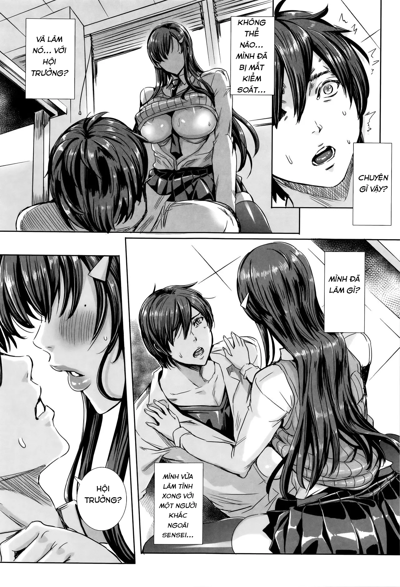 HentaiVN.net - Ảnh 19 - Sensei no Himitsu Jugyou [Kyuuketsu Jokyoushi No Kenzoku Seikatsu ~ Lesson With Vampire ~; Sensei's Secret Lesson] - Chap 4: Hội trưởng.