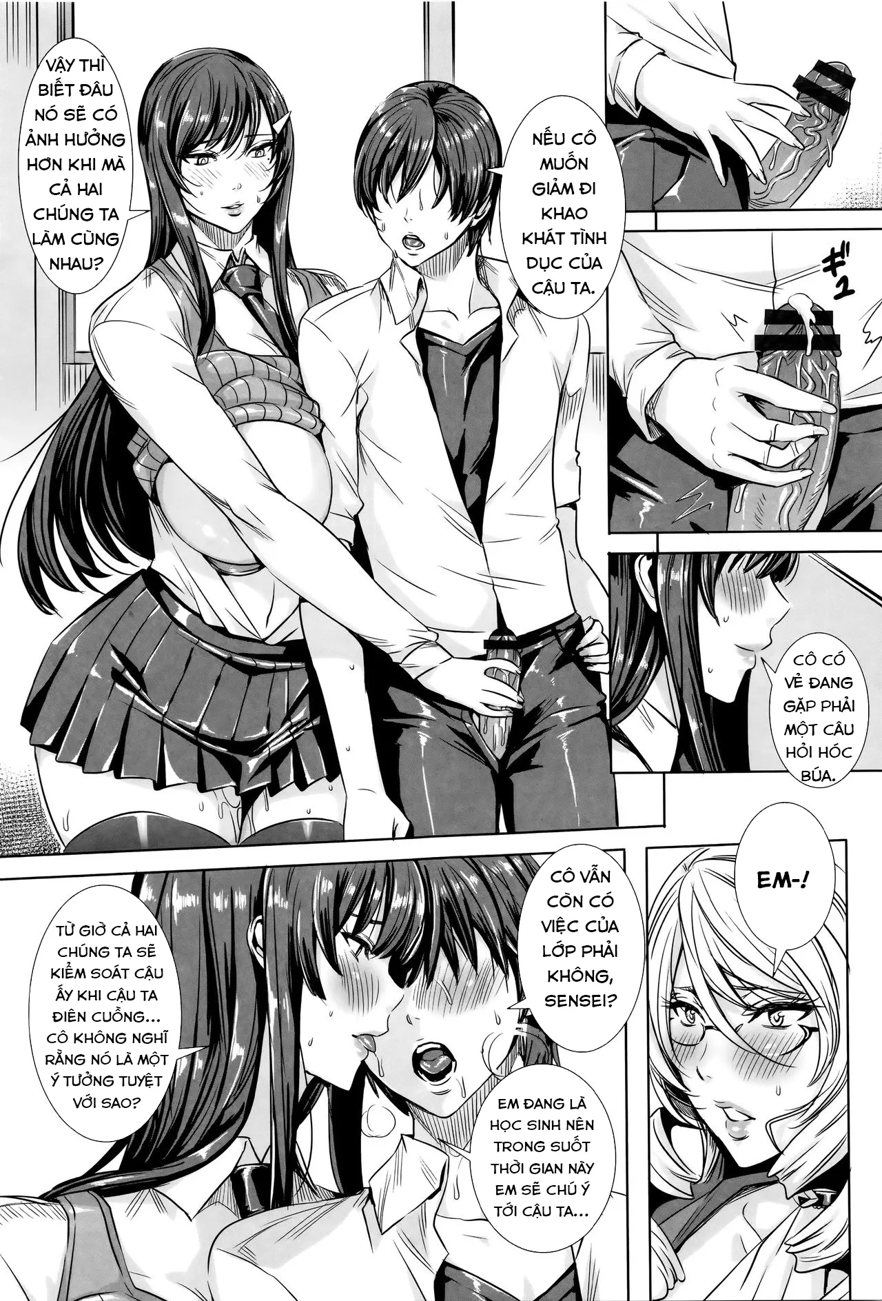 HentaiVN.net - Ảnh 10 - Sensei no Himitsu Jugyou [Kyuuketsu Jokyoushi No Kenzoku Seikatsu ~ Lesson With Vampire ~; Sensei's Secret Lesson] - Chap 5: San bằng tất cả?