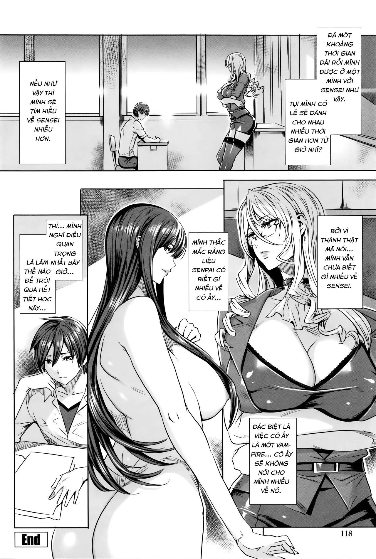 HentaiVN.net - Ảnh 19 - Sensei no Himitsu Jugyou [Kyuuketsu Jokyoushi No Kenzoku Seikatsu ~ Lesson With Vampire ~; Sensei's Secret Lesson] - Chap 6: Hình phạt.