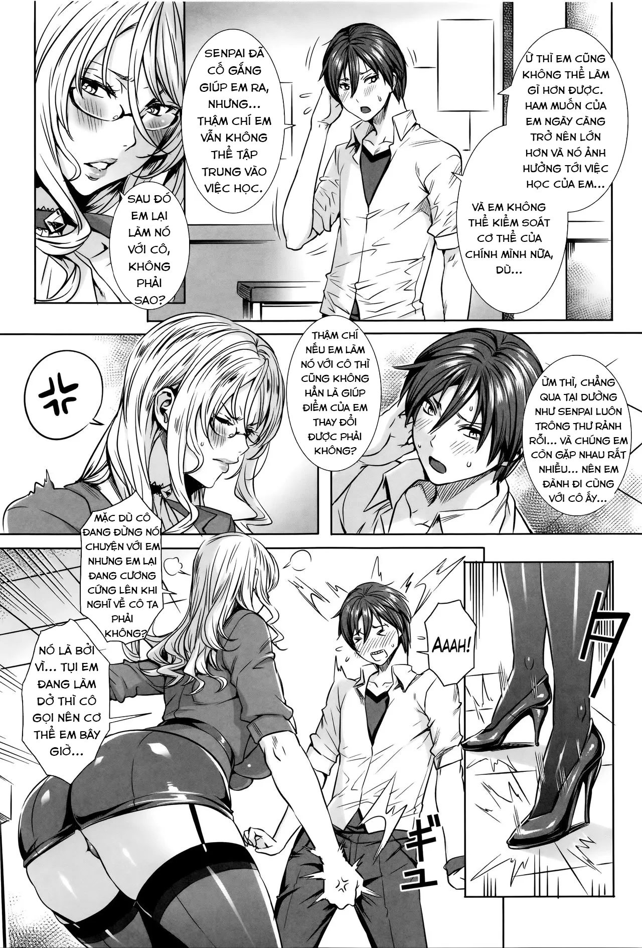 HentaiVN.net - Ảnh 6 - Sensei no Himitsu Jugyou [Kyuuketsu Jokyoushi No Kenzoku Seikatsu ~ Lesson With Vampire ~; Sensei's Secret Lesson] - Chap 6: Hình phạt.