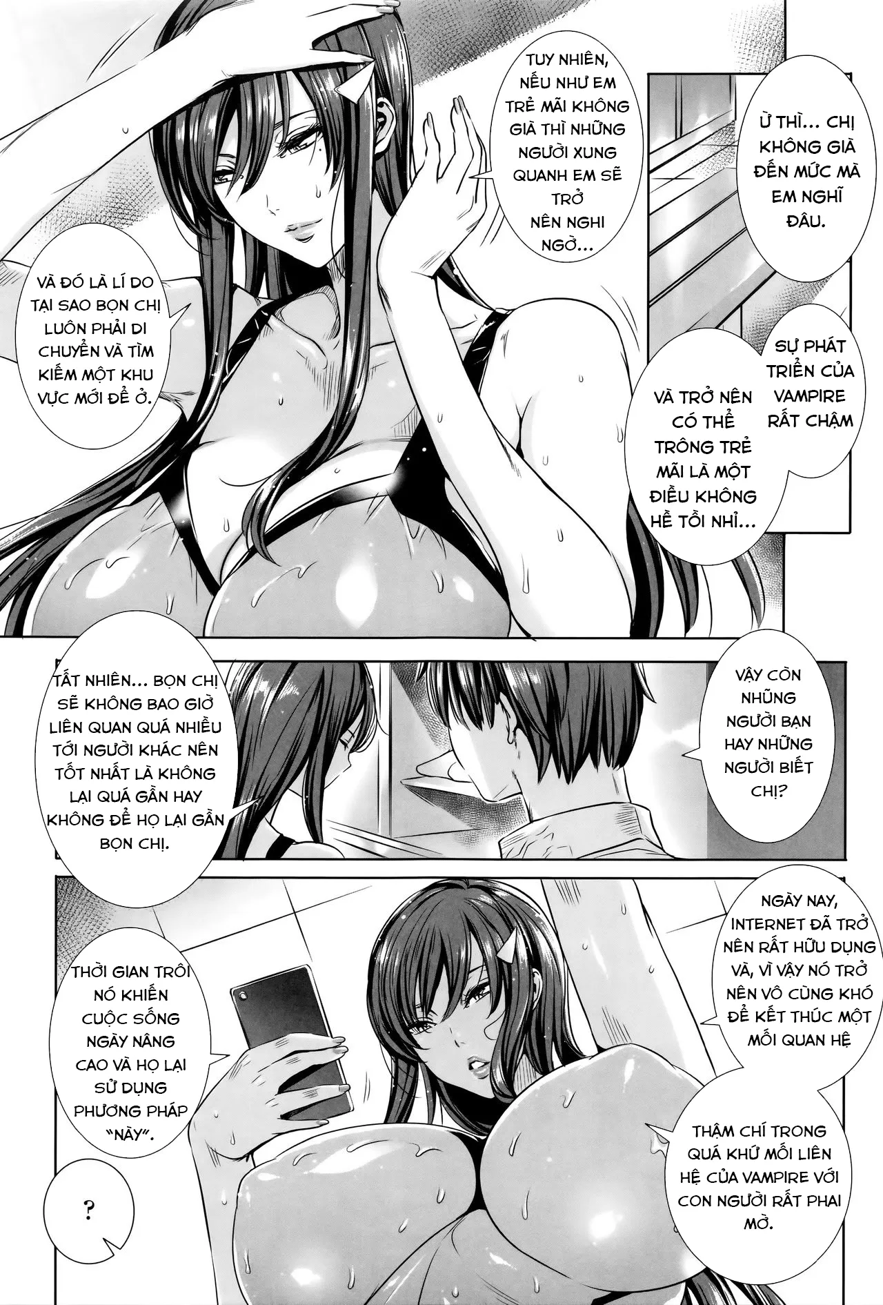 HentaiVN.net - Ảnh 5 - Sensei no Himitsu Jugyou [Kyuuketsu Jokyoushi No Kenzoku Seikatsu ~ Lesson With Vampire ~; Sensei's Secret Lesson] - Chap 7: Vampire.