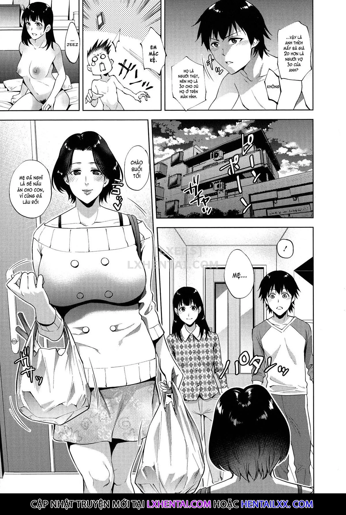 HentaiVN.net - Ảnh 5 - The Day I Connected With Mom [Haha to Majiwaru Hi] - Chap 3