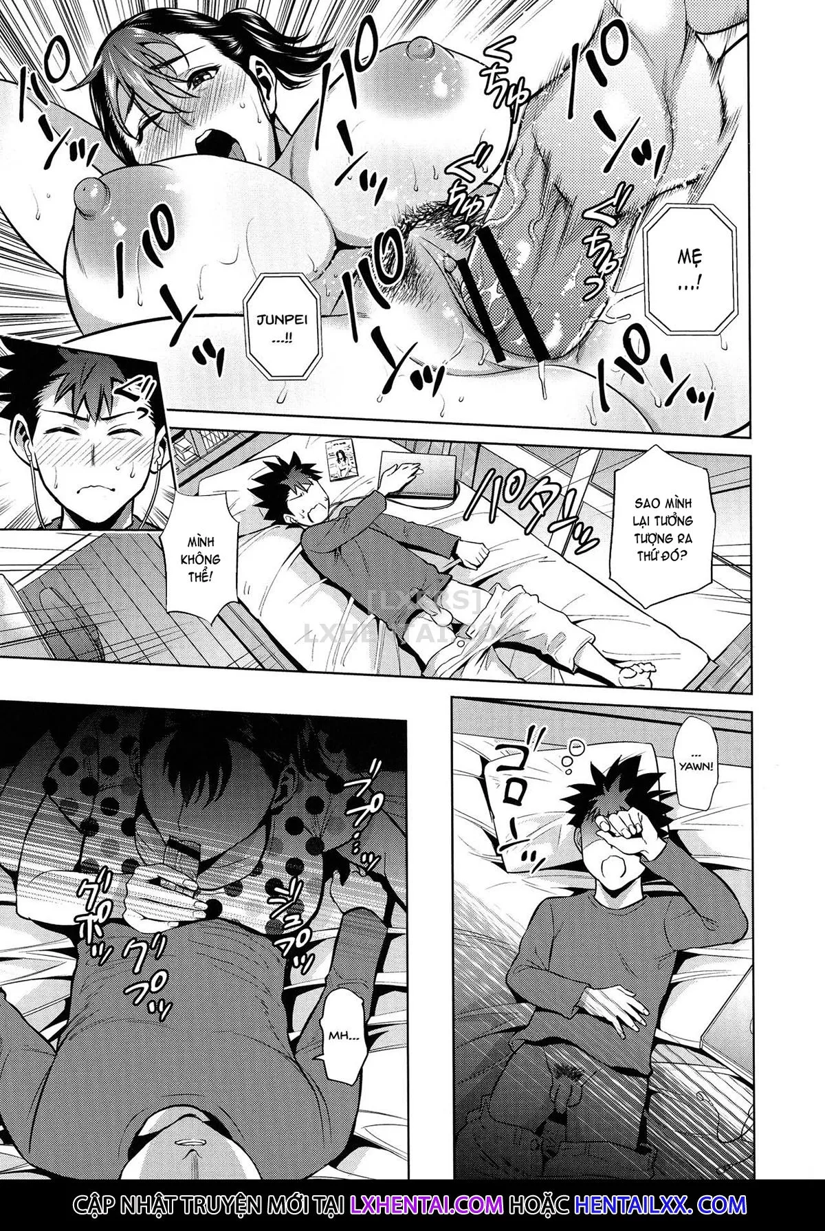 HentaiVN.net - Ảnh 12 - The Day I Connected With Mom [Haha to Majiwaru Hi] - Chap 8