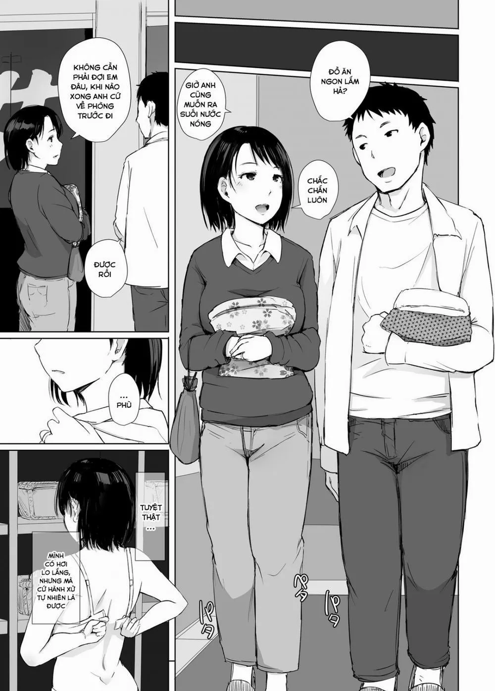 HentaiVN.net - Ảnh 5 - Hitozuma to NTR Chounai Ryokou - Chương 1