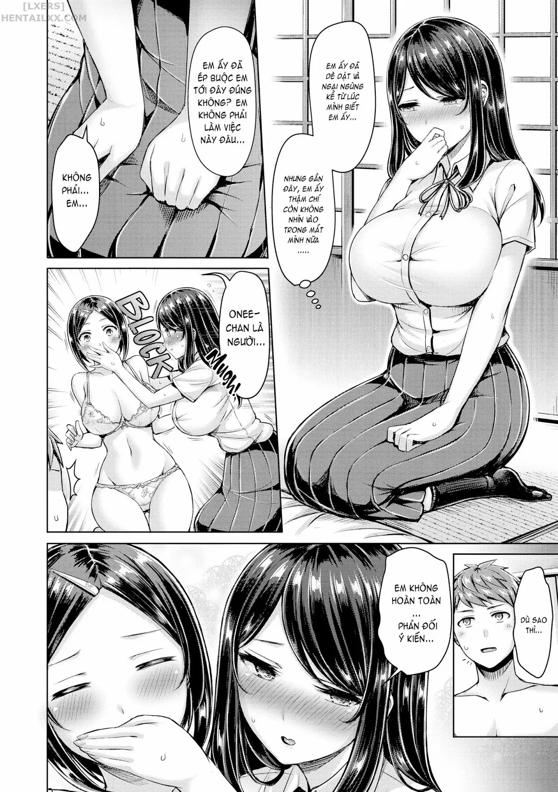 HentaiVN.net - Ảnh 5 - Vếu! Ngực! Bưởi! [Wife-Packed Beach!; Twin Maximum!; The Real Minori-chan; Deliveryman-Eater Wife; Your Sis Isn't Good For Me; She's a Mighty, Tiny Mountain; She's a Mighty, Tiny Mountain; Steal; What Are You Doing, Sensei!?; Rebound Catch] - Chap 2 - Twin Maximum!