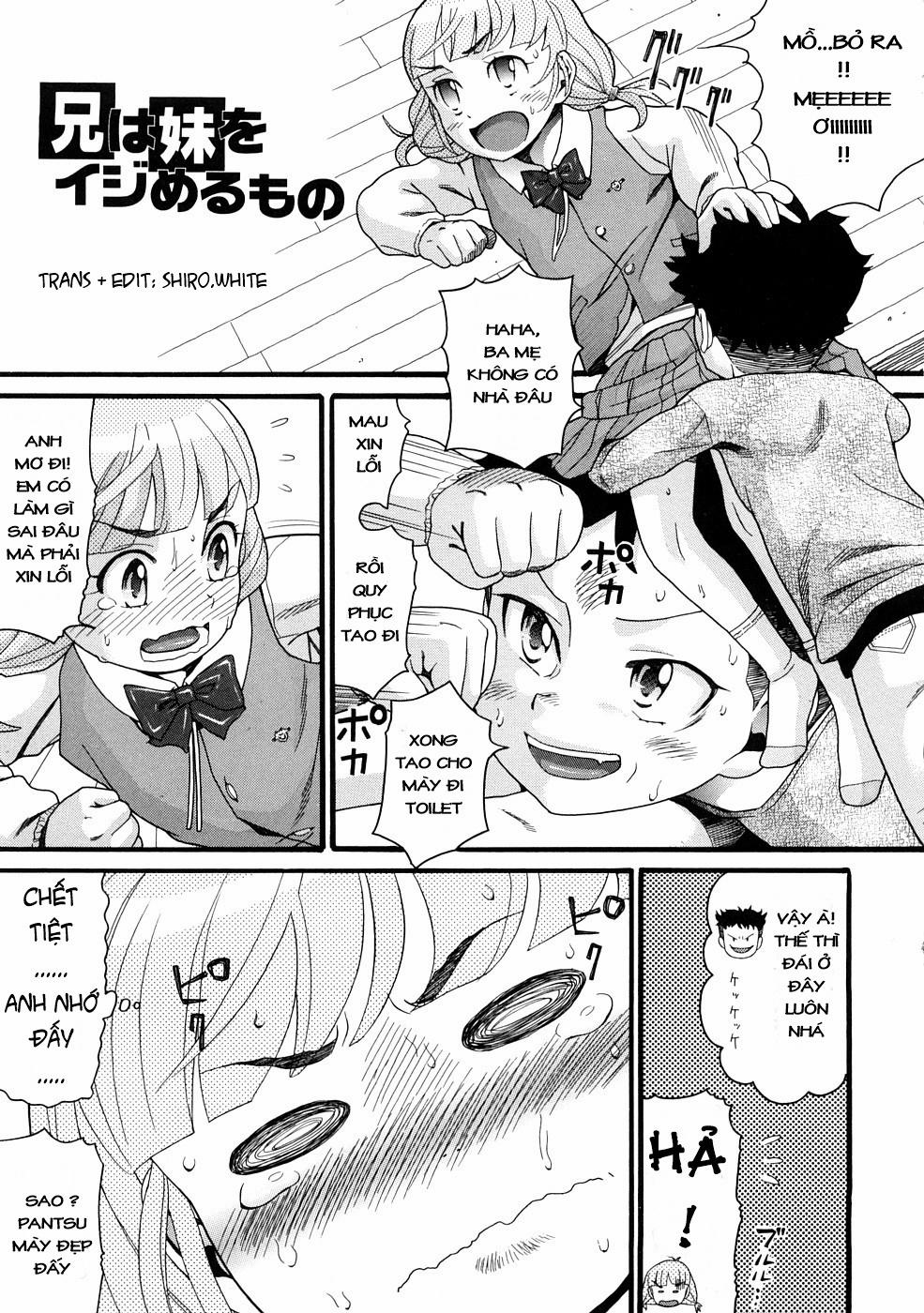 HentaiVN.net - Ảnh 3 - [Loli] Anh trai là sinh vật chuyên bắt nạt em gái [Ani wa Imotou wo Ijimeru Mono] - Chap 1