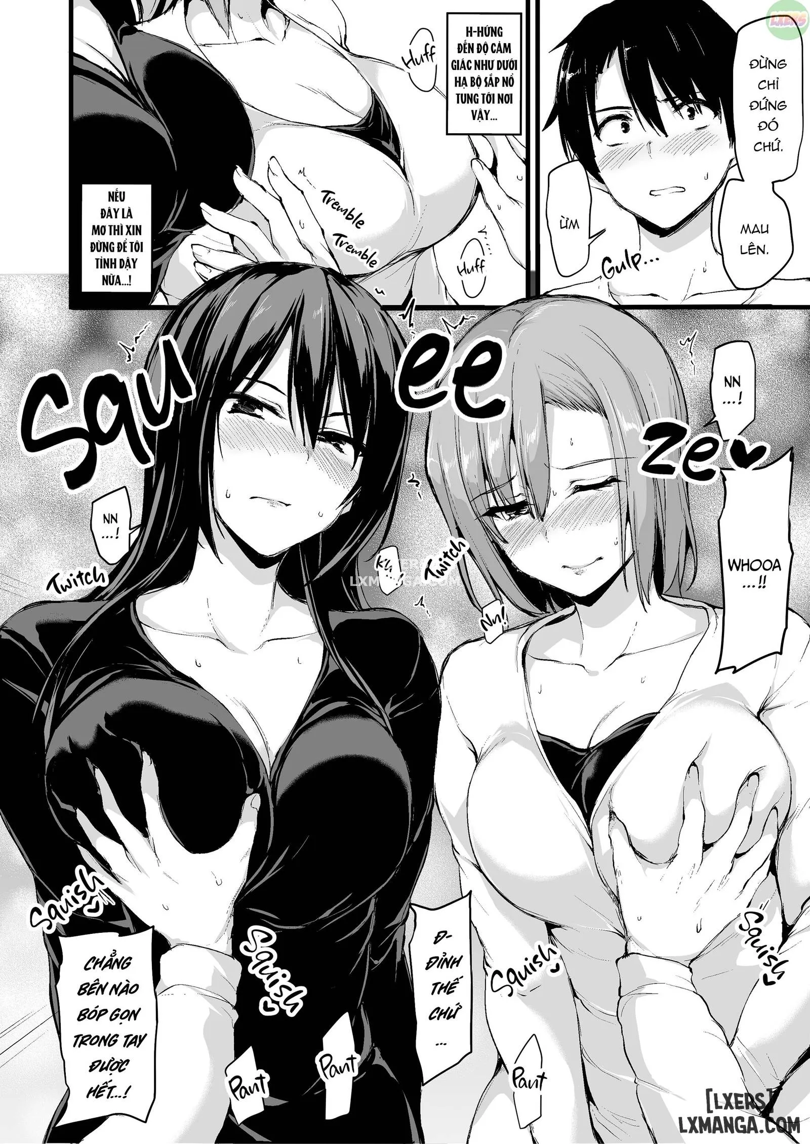 HentaiVN.net - Ảnh 12 - Tôi Không Cương Nổi Nên Vợ Tôi Mang Bạn Cô Âý Tới - Chapter 1