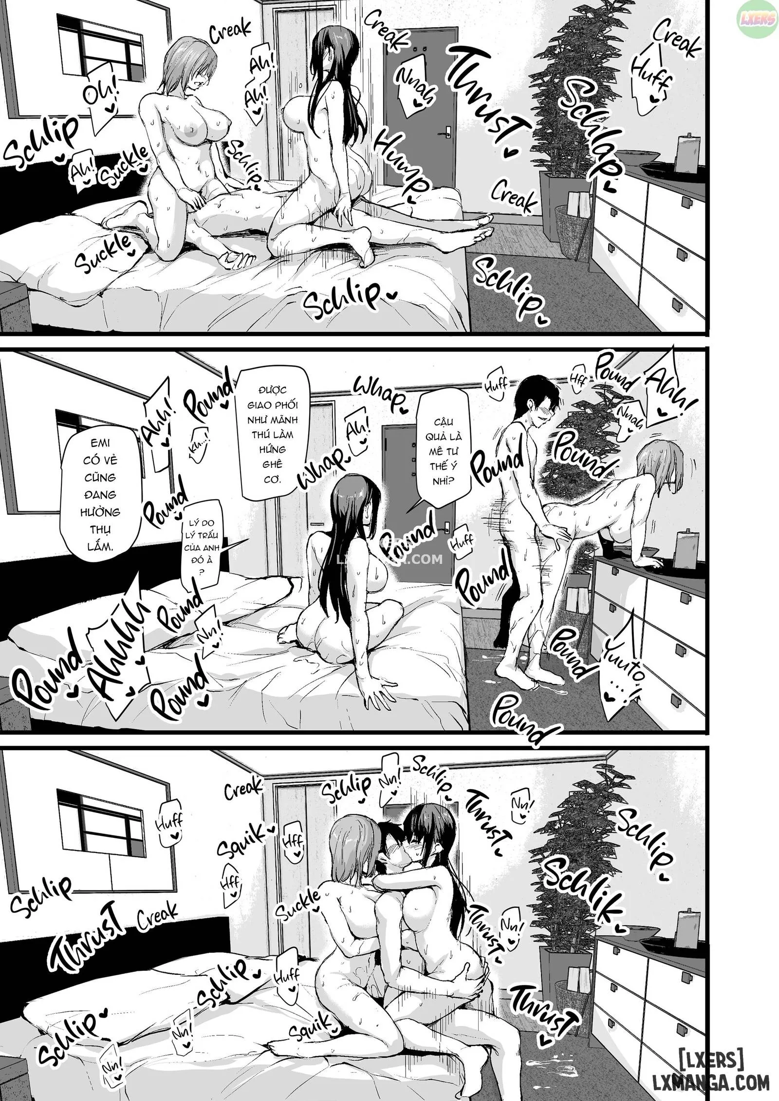 HentaiVN.net - Ảnh 51 - Tôi Không Cương Nổi Nên Vợ Tôi Mang Bạn Cô Âý Tới - Chapter 1
