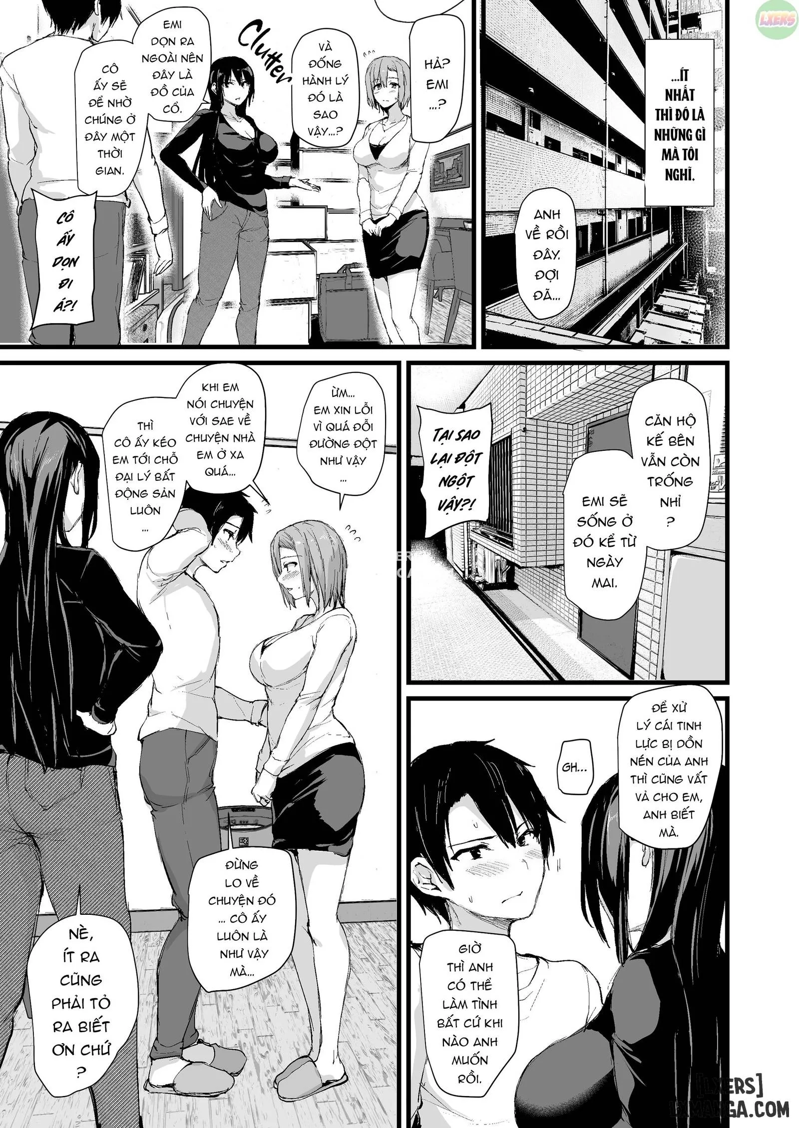 HentaiVN.net - Ảnh 57 - Tôi Không Cương Nổi Nên Vợ Tôi Mang Bạn Cô Âý Tới - Chapter 1