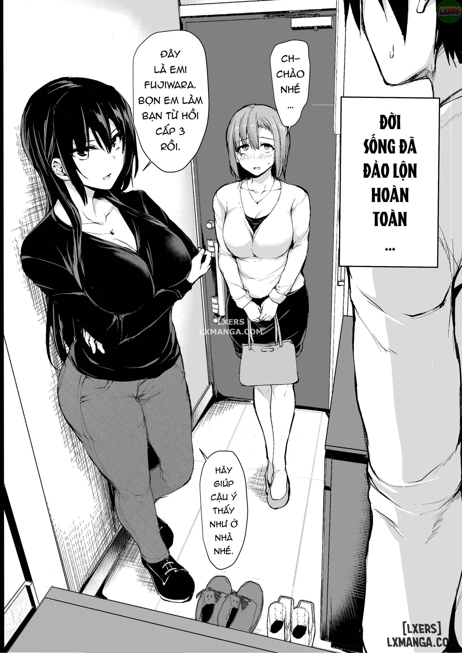 HentaiVN.net - Ảnh 6 - Tôi Không Cương Nổi Nên Vợ Tôi Mang Bạn Cô Âý Tới - Chapter 1