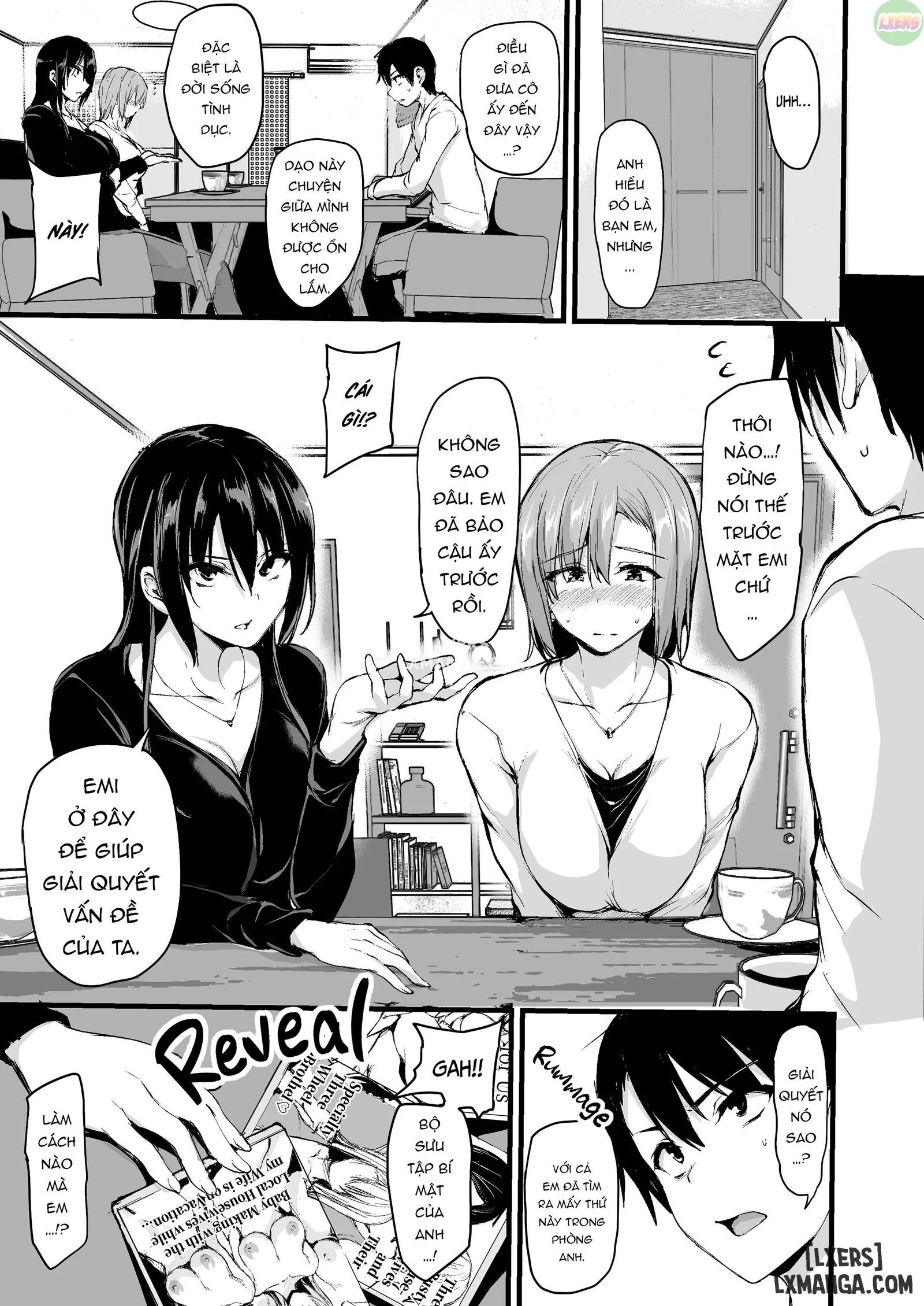 HentaiVN.net - Ảnh 7 - Tôi Không Cương Nổi Nên Vợ Tôi Mang Bạn Cô Âý Tới - Chapter 1