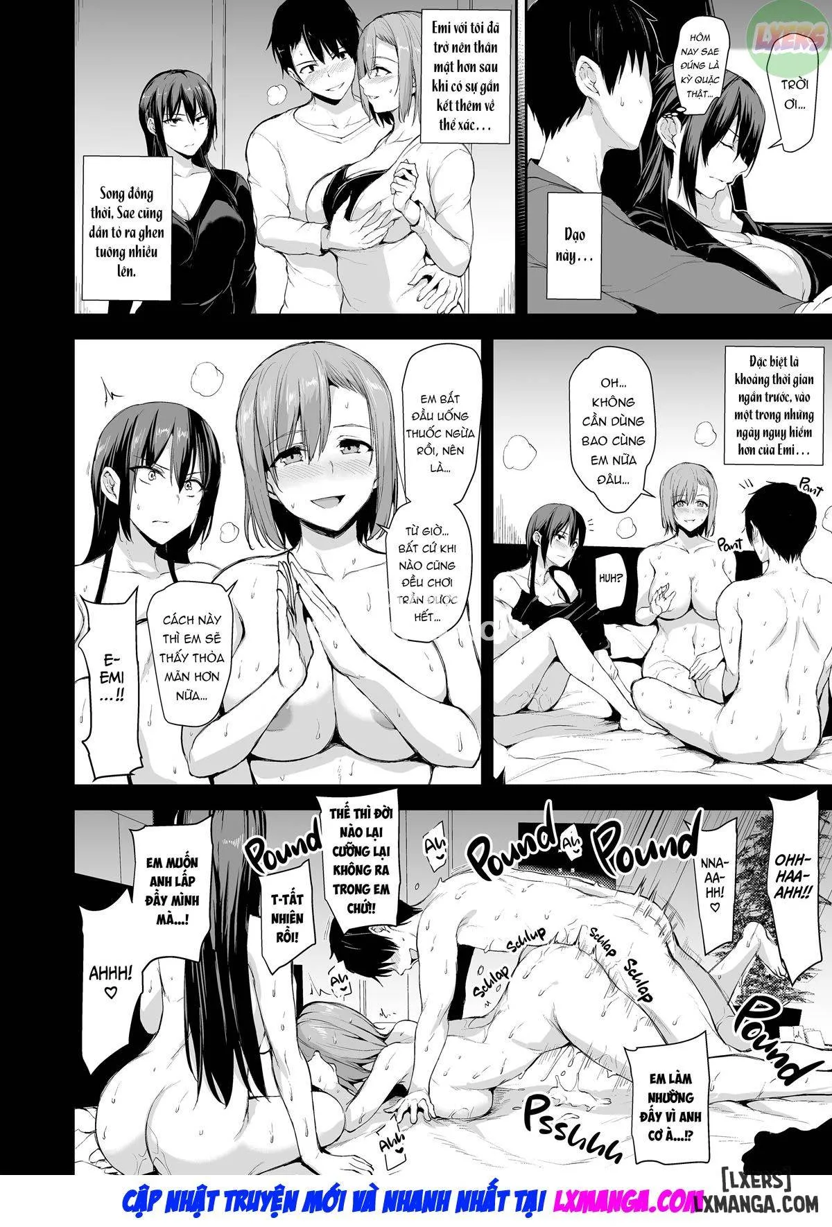 HentaiVN.net - Ảnh 6 - Tôi Không Cương Nổi Nên Vợ Tôi Mang Bạn Cô Âý Tới - Chapter 2