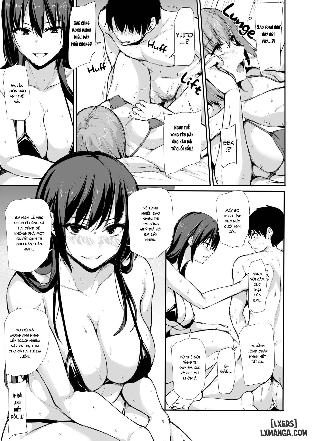 HentaiVN.net - Ảnh 21 - Tôi Không Cương Nổi Nên Vợ Tôi Mang Bạn Cô Âý Tới - Chapter 3.2