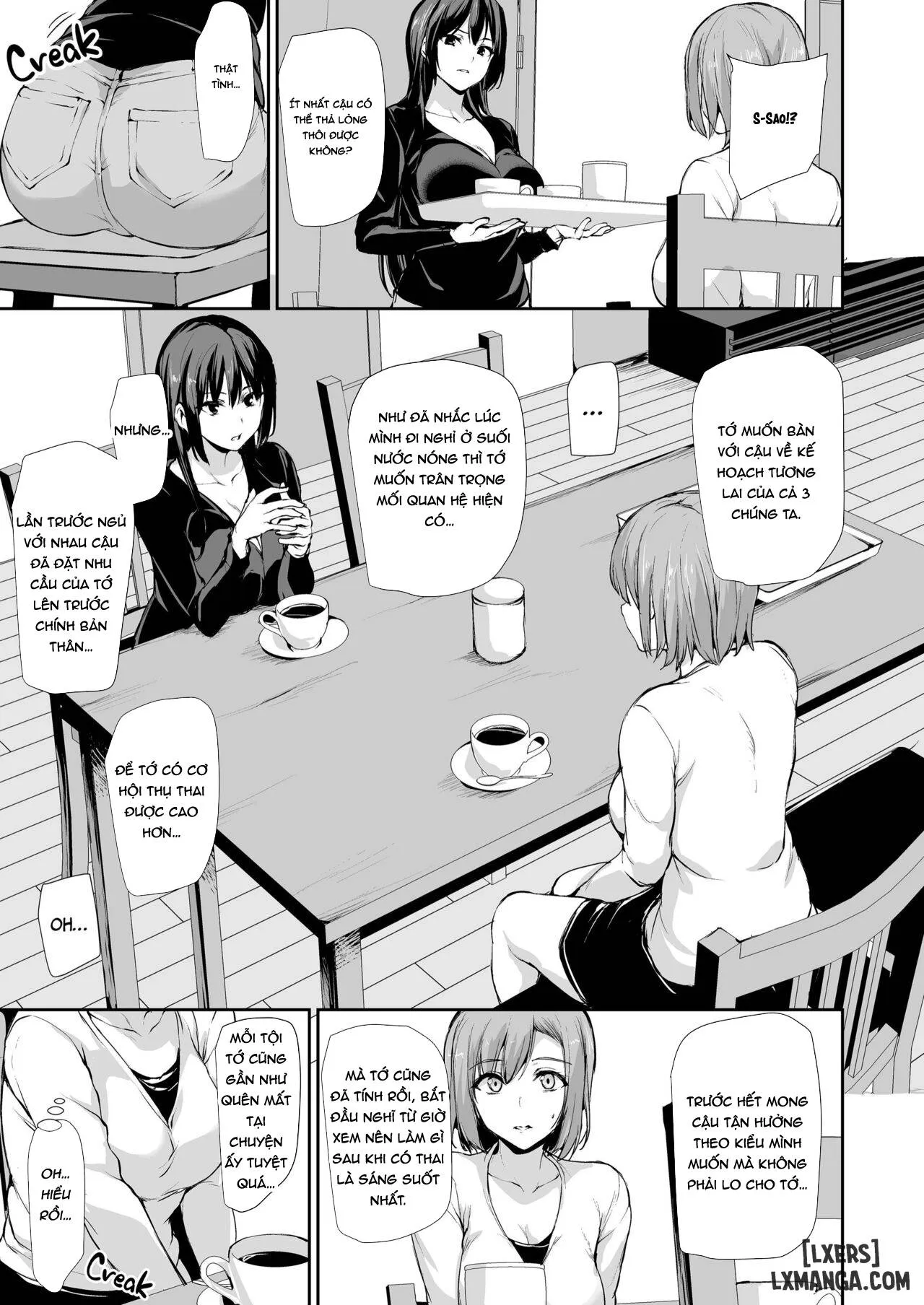 HentaiVN.net - Ảnh 3 - Tôi Không Cương Nổi Nên Vợ Tôi Mang Bạn Cô Âý Tới - Chapter 3.2
