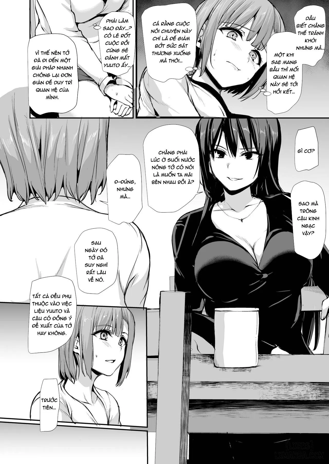 HentaiVN.net - Ảnh 4 - Tôi Không Cương Nổi Nên Vợ Tôi Mang Bạn Cô Âý Tới - Chapter 3.2