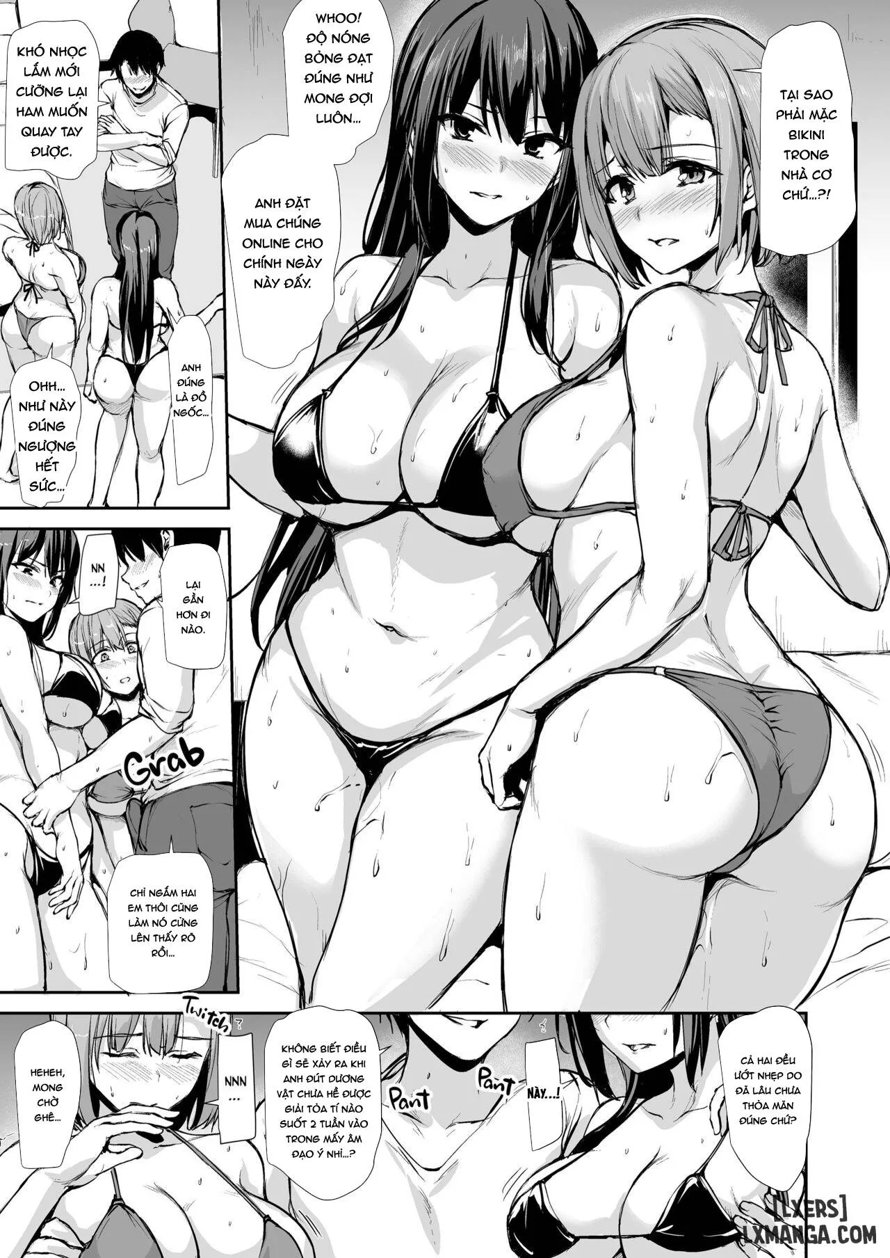 HentaiVN.net - Ảnh 7 - Tôi Không Cương Nổi Nên Vợ Tôi Mang Bạn Cô Âý Tới - Chapter 3.2