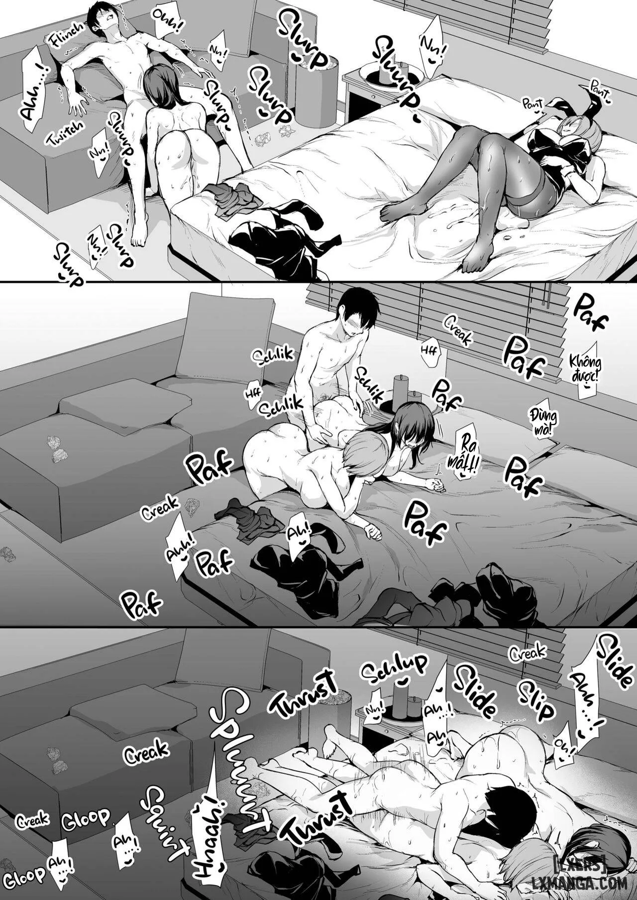 HentaiVN.net - Ảnh 15 - Tôi Không Cương Nổi Nên Vợ Tôi Mang Bạn Cô Âý Tới - Chapter 3.3 END