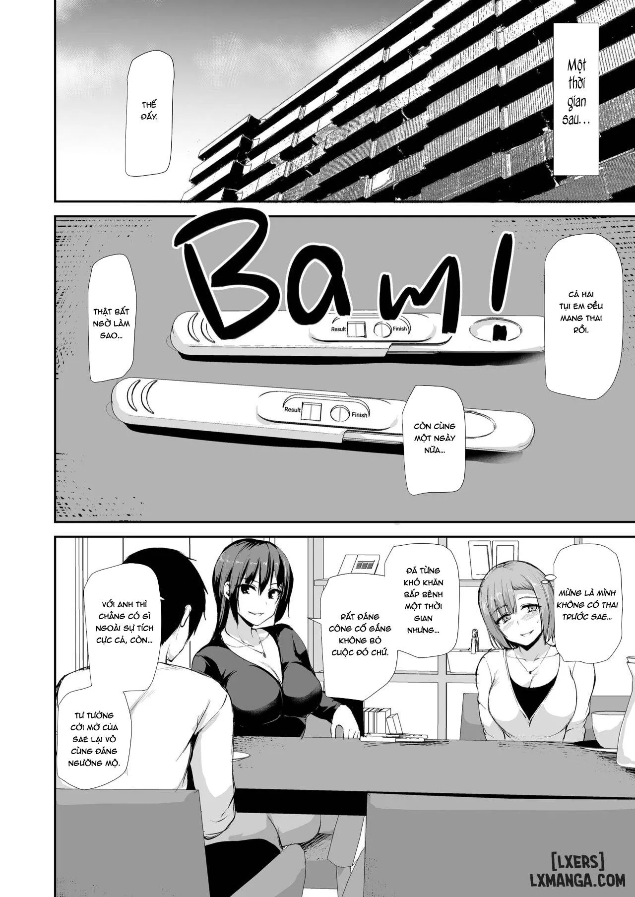HentaiVN.net - Ảnh 26 - Tôi Không Cương Nổi Nên Vợ Tôi Mang Bạn Cô Âý Tới - Chapter 3.3 END